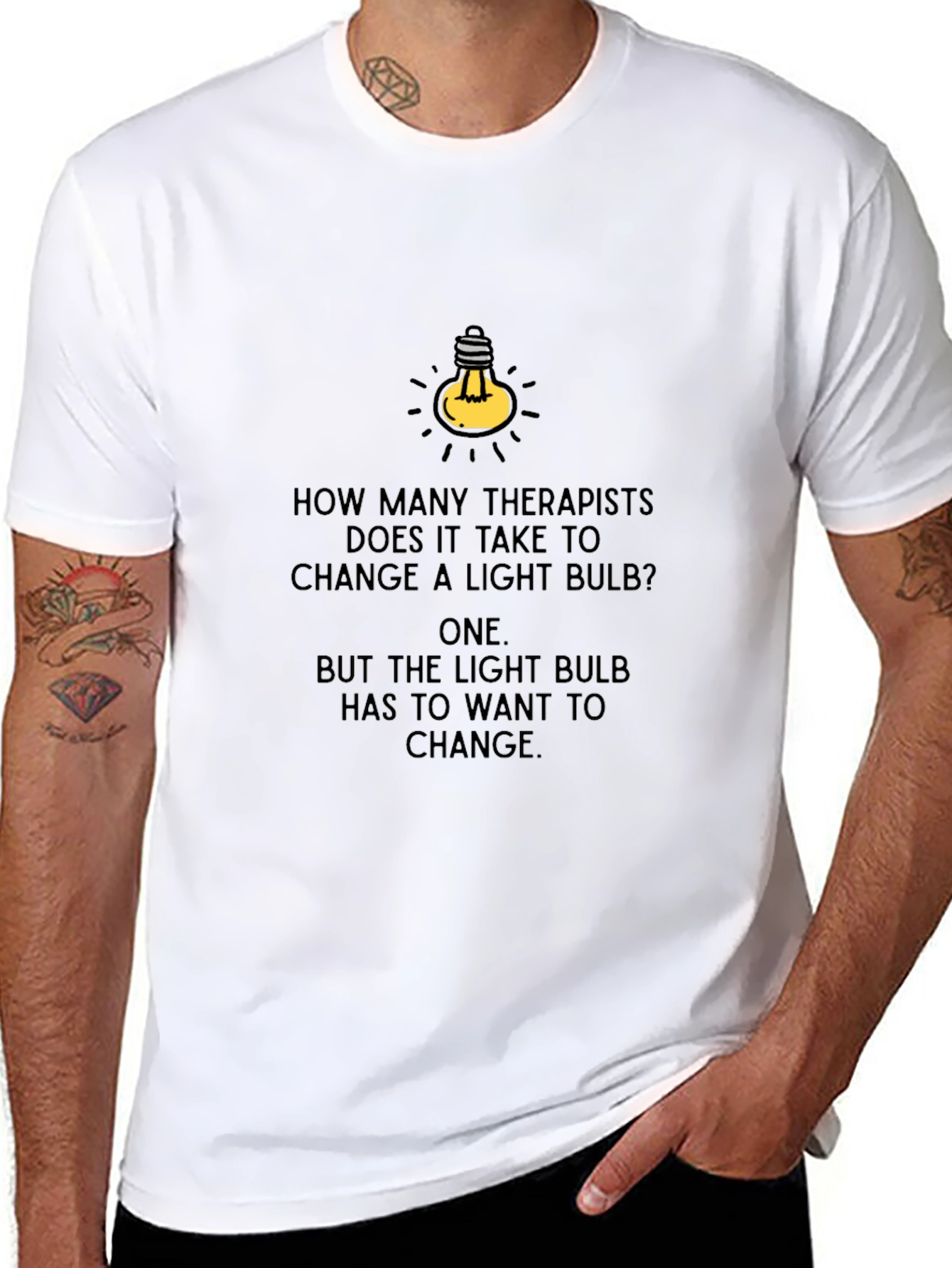 Therapist Light Bulb Humor T-Shirt