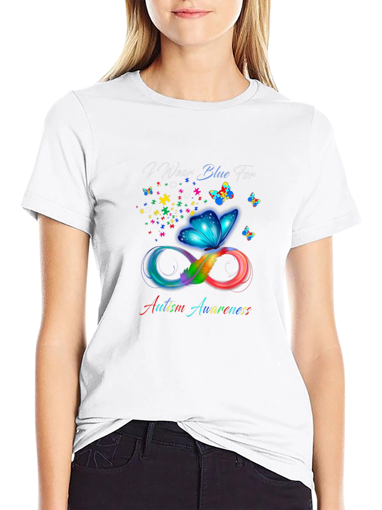 Autism Awareness Butterfly Infinity T-Shirt
