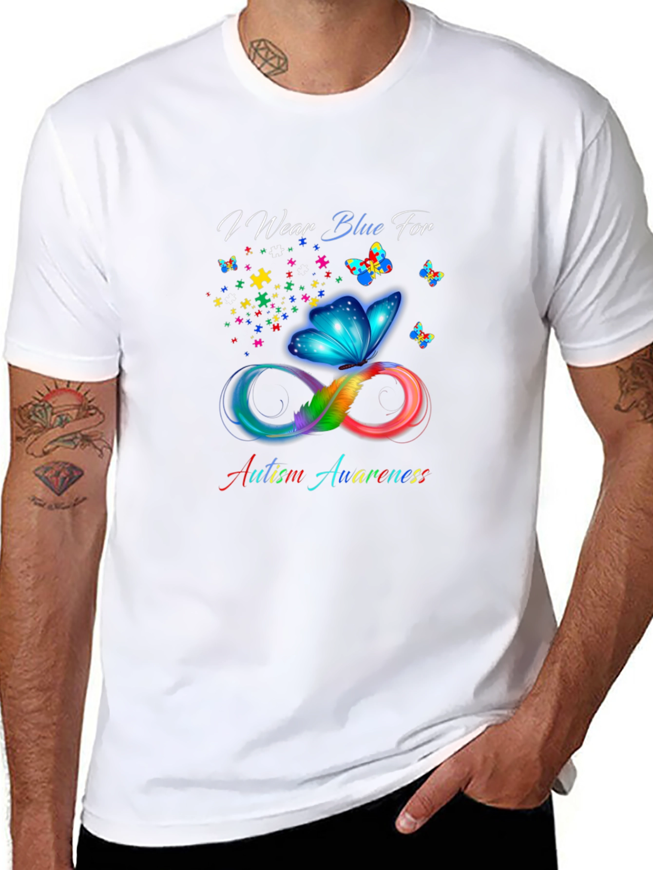 Autism Awareness Butterfly Infinity T-Shirt