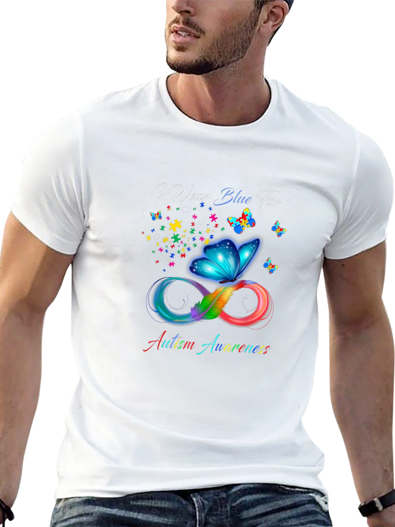 Autism Awareness Butterfly Infinity T-Shirt