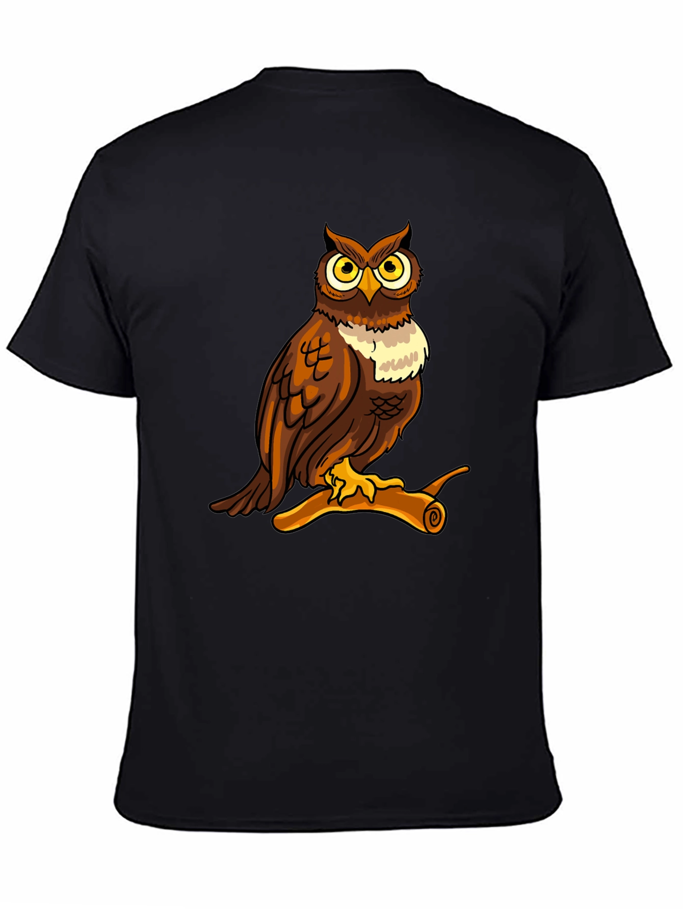 Owl Graphic Print Crew Neck T-Shirt