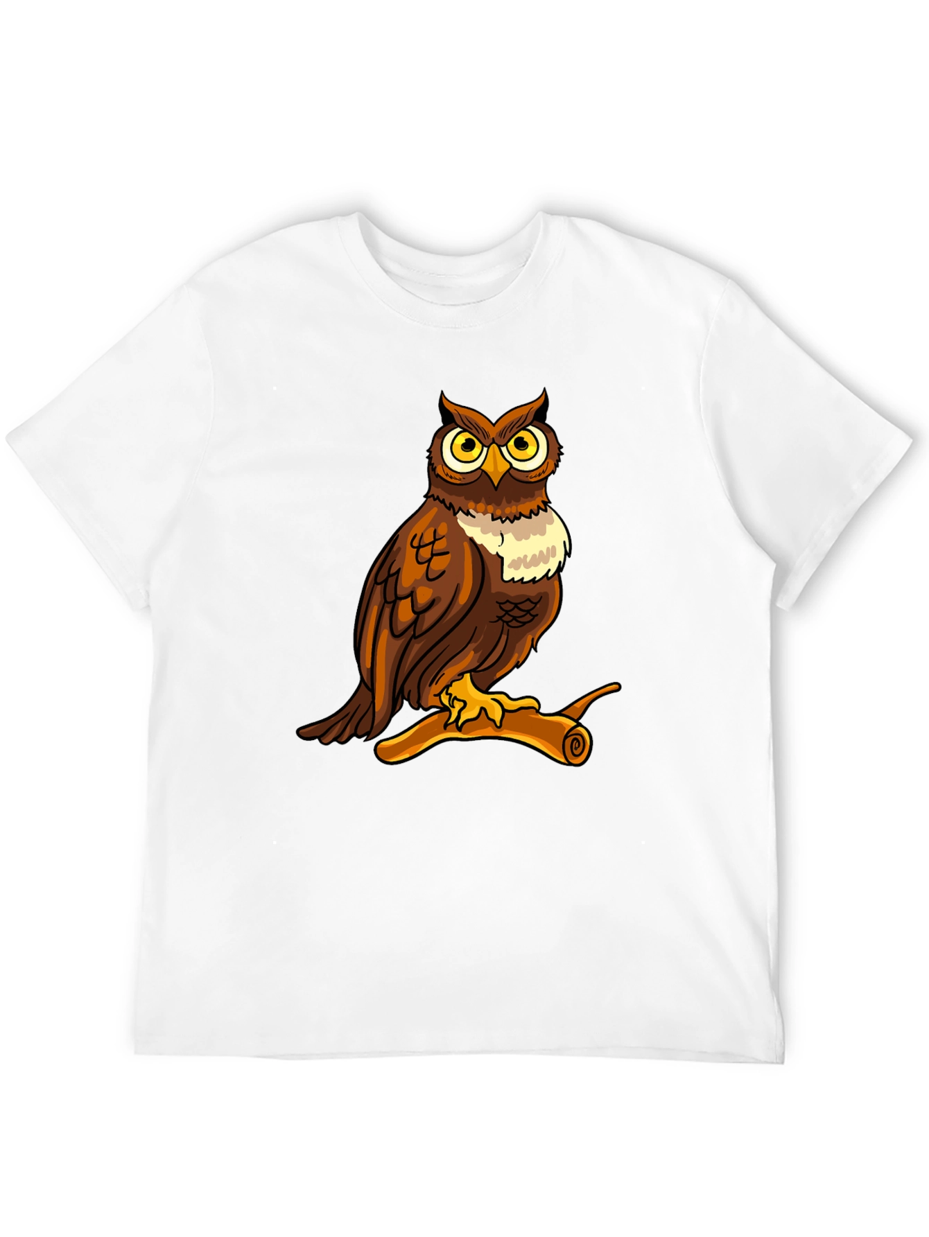 Owl Graphic Print Crew Neck T-Shirt