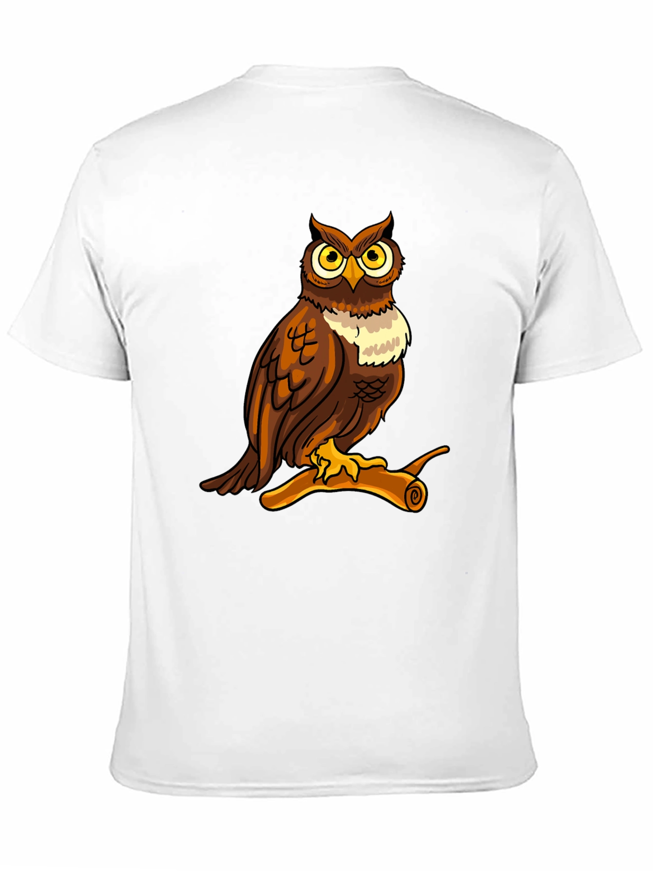 Owl Graphic Print Crew Neck T-Shirt