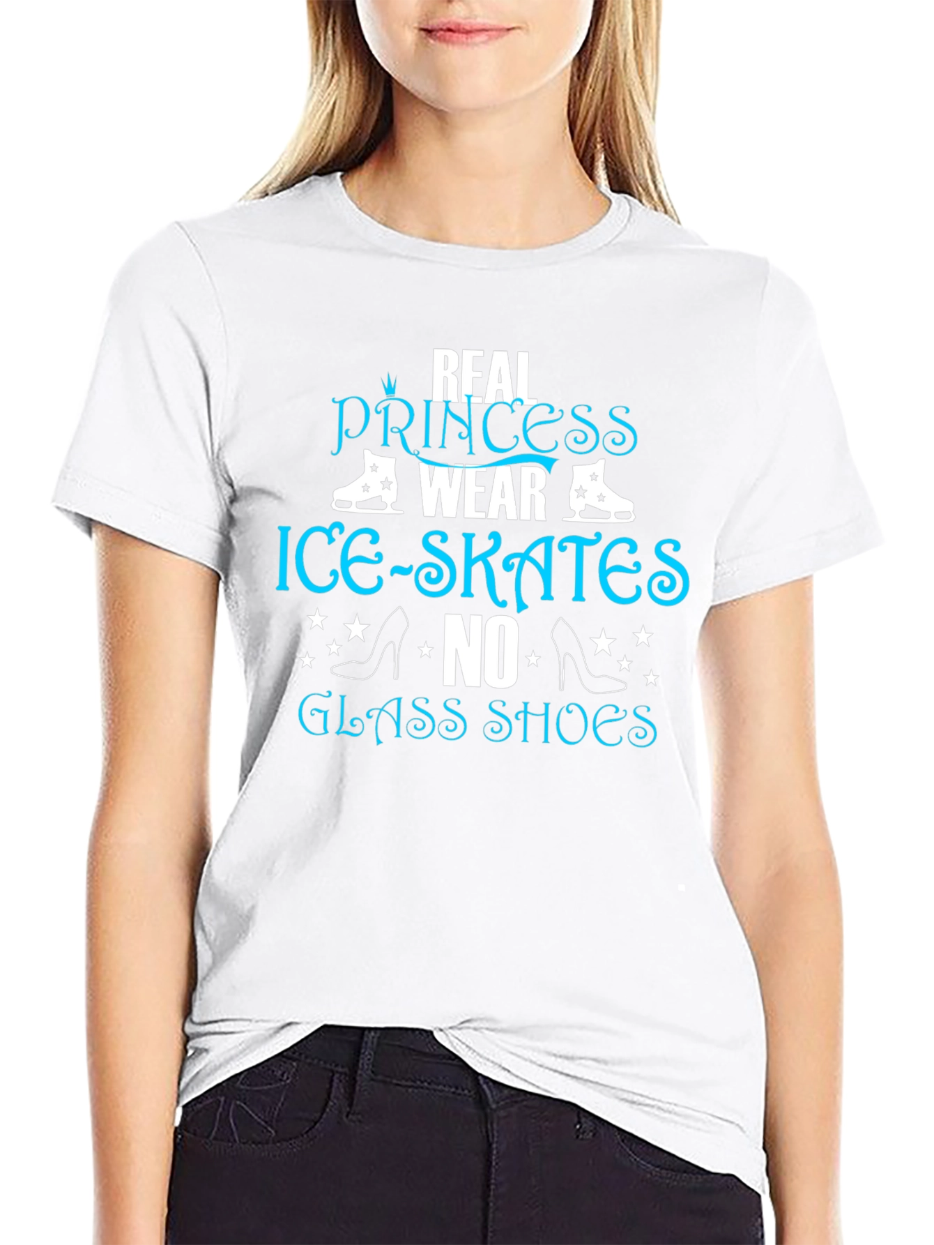 Real Princess Wear Ice Skates T-Shirt