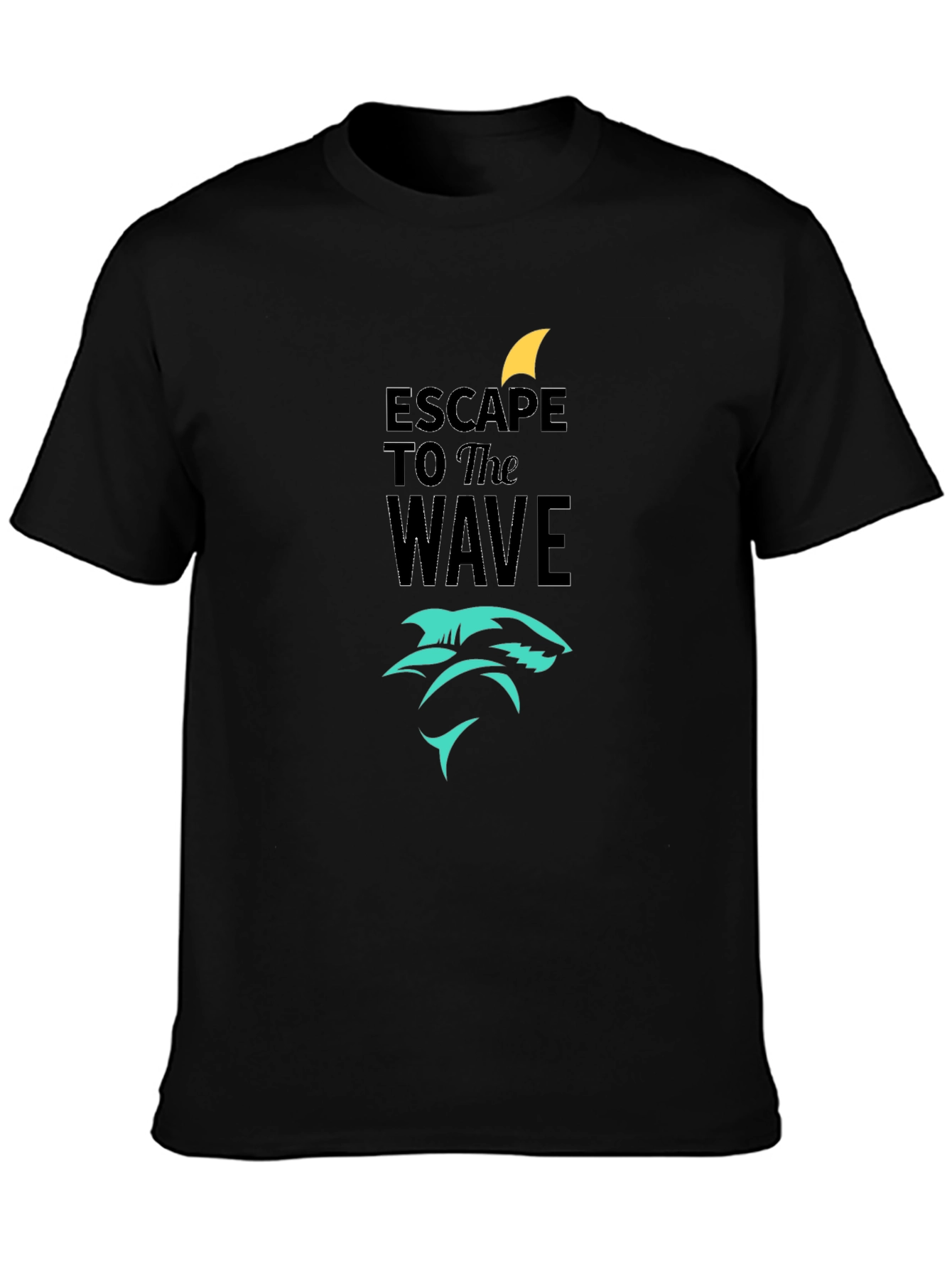 Escape to the Wave Black Graphic Tee