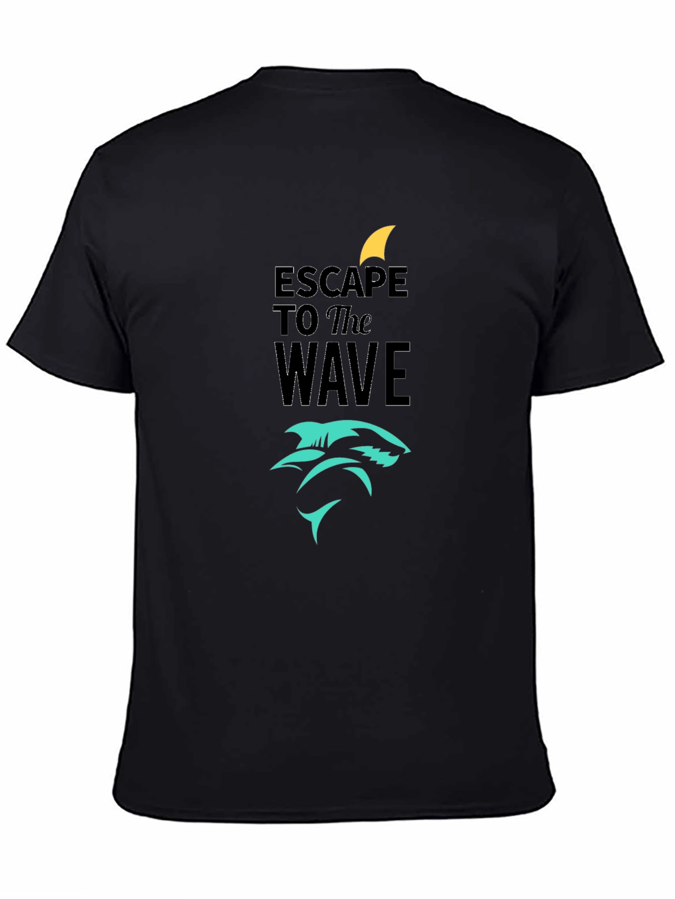 Escape to the Wave Black Graphic Tee