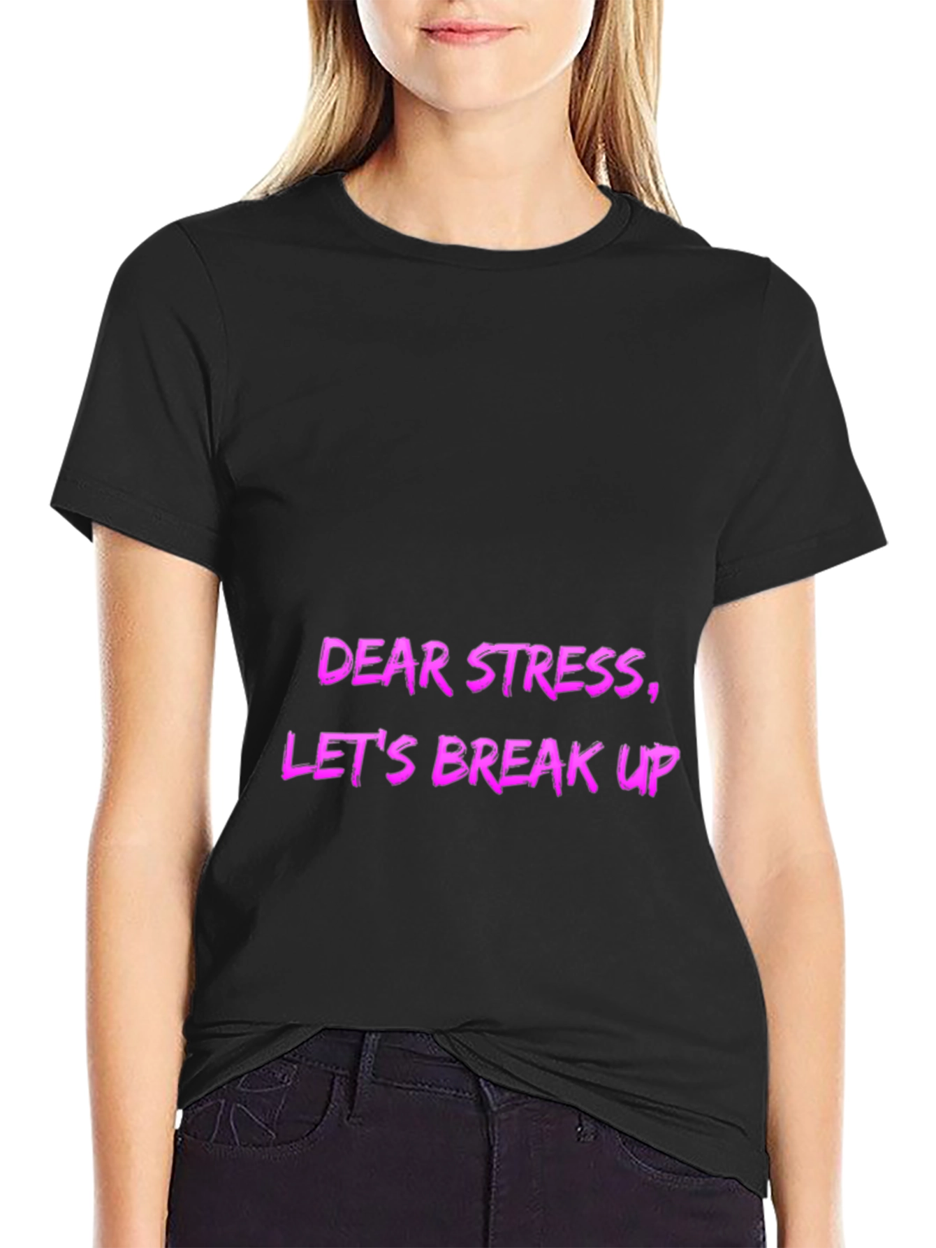 Dear Stress Lets Break Up! Mens Graphic Tee