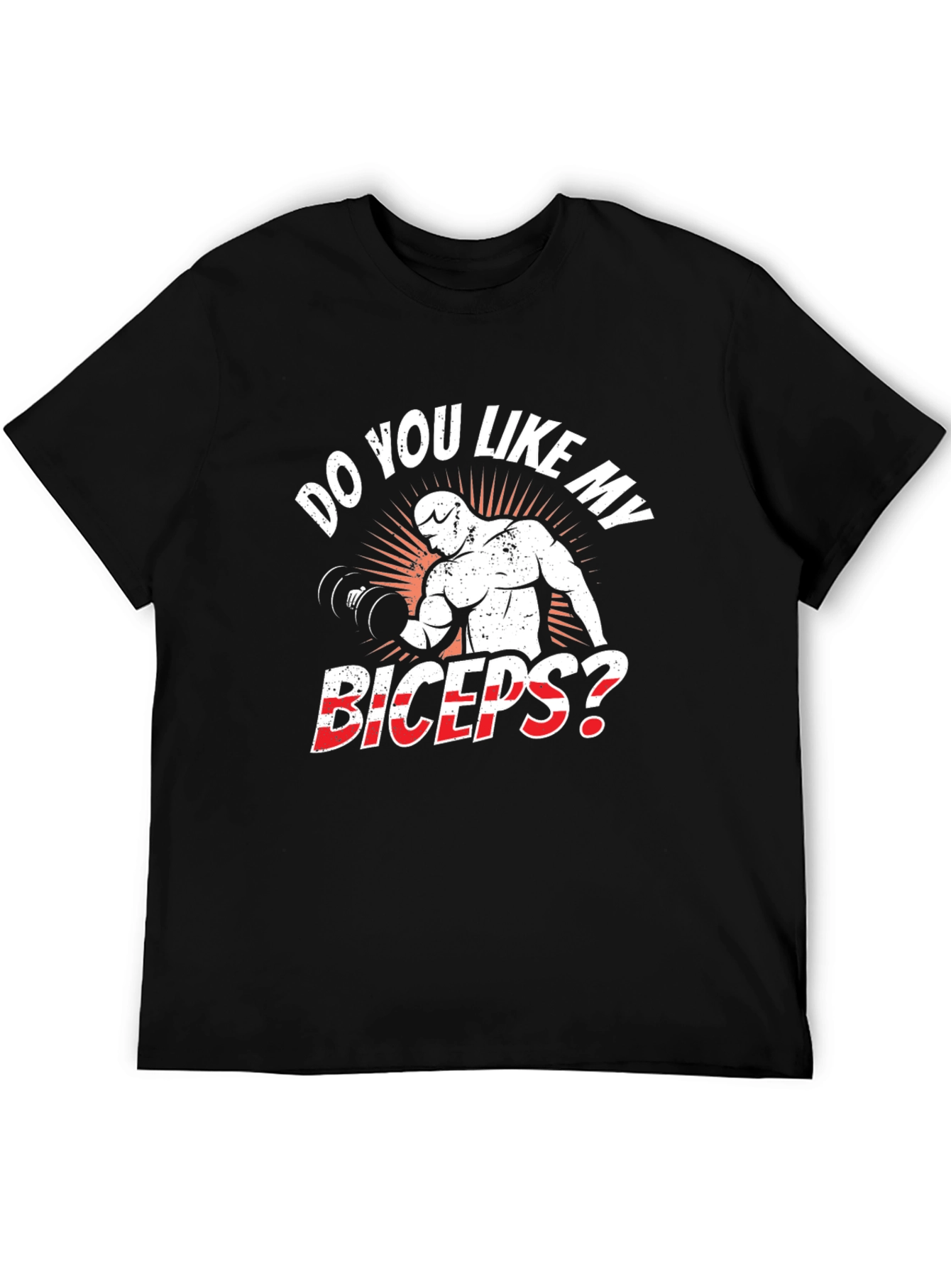 Do You Like My Biceps? Black Graphic T-Shirt