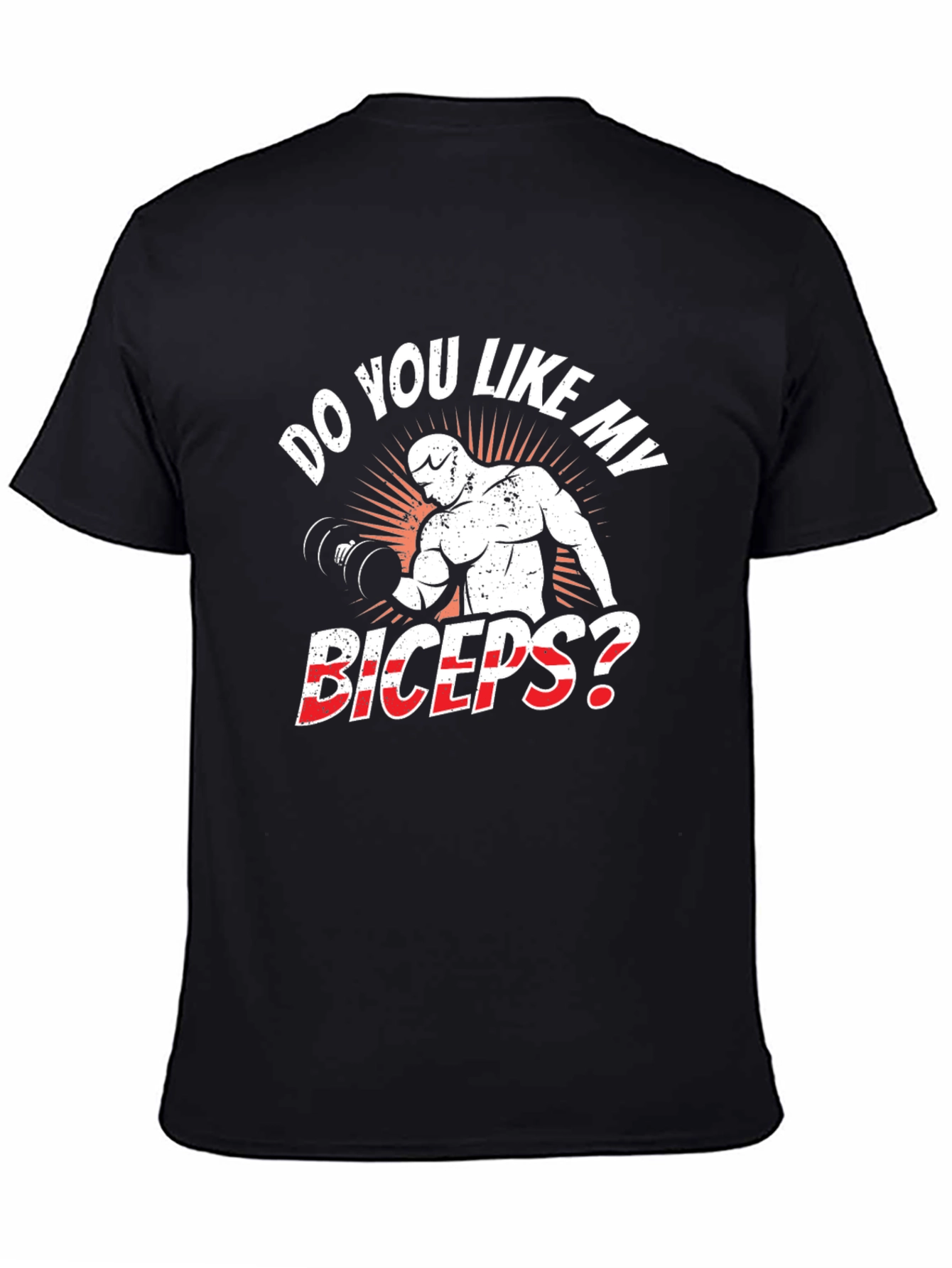 Do You Like My Biceps? Black Graphic T-Shirt