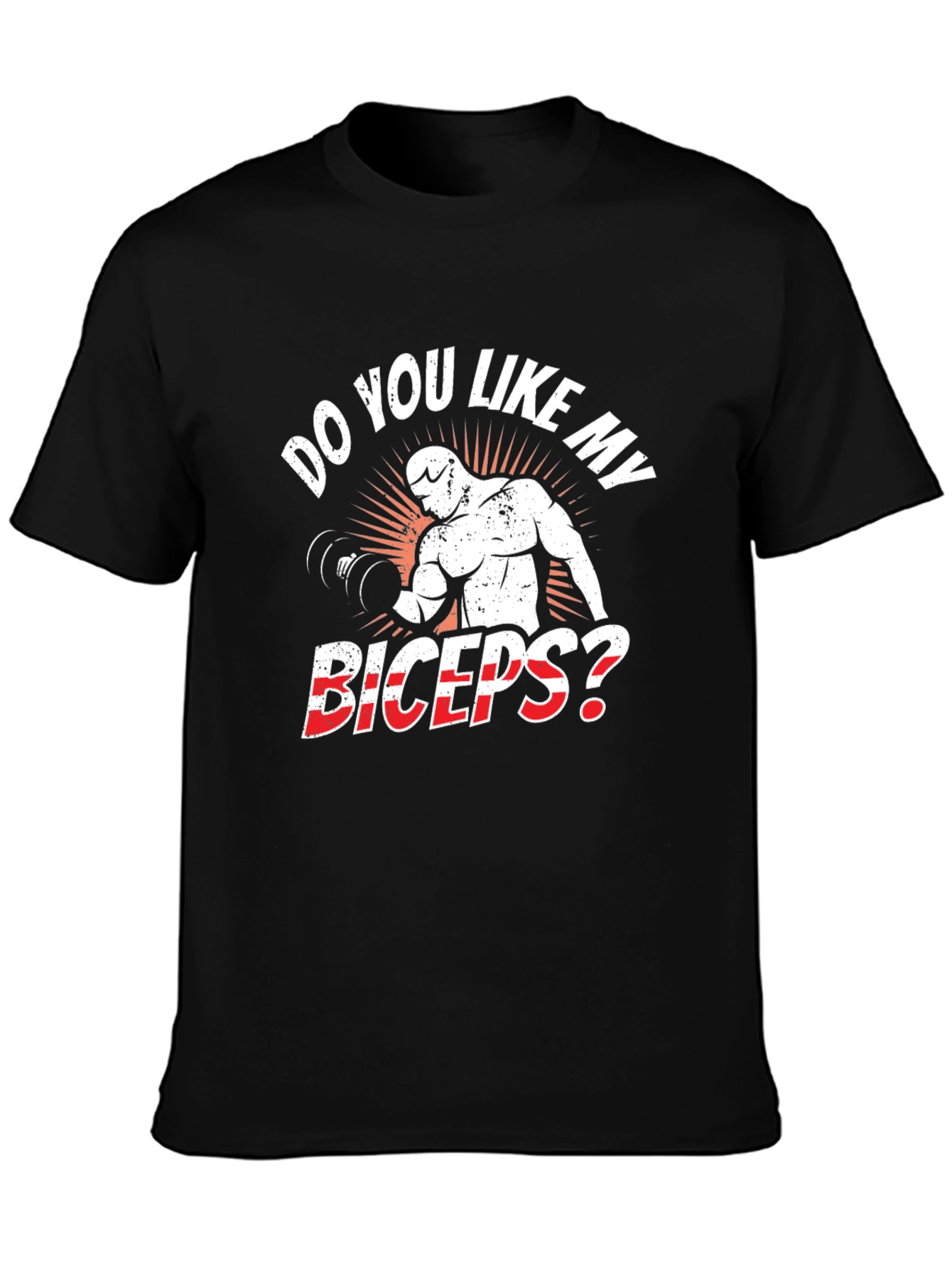 Do You Like My Biceps? Black Graphic T-Shirt