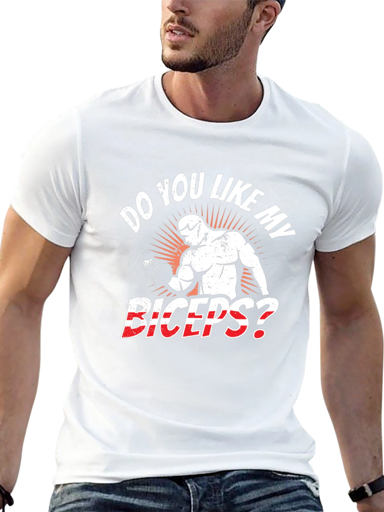 Do You Like My Biceps? Black Graphic T-Shirt