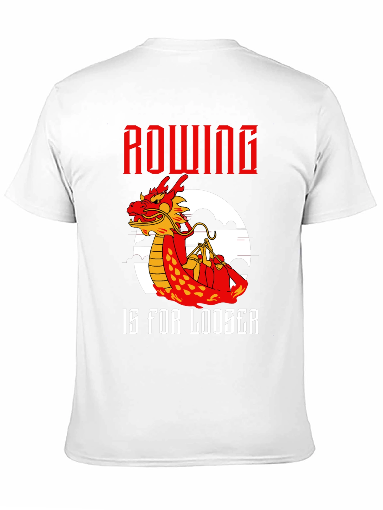 Rowing Dragon T-Shirt - Humorous Loose Fit Tee