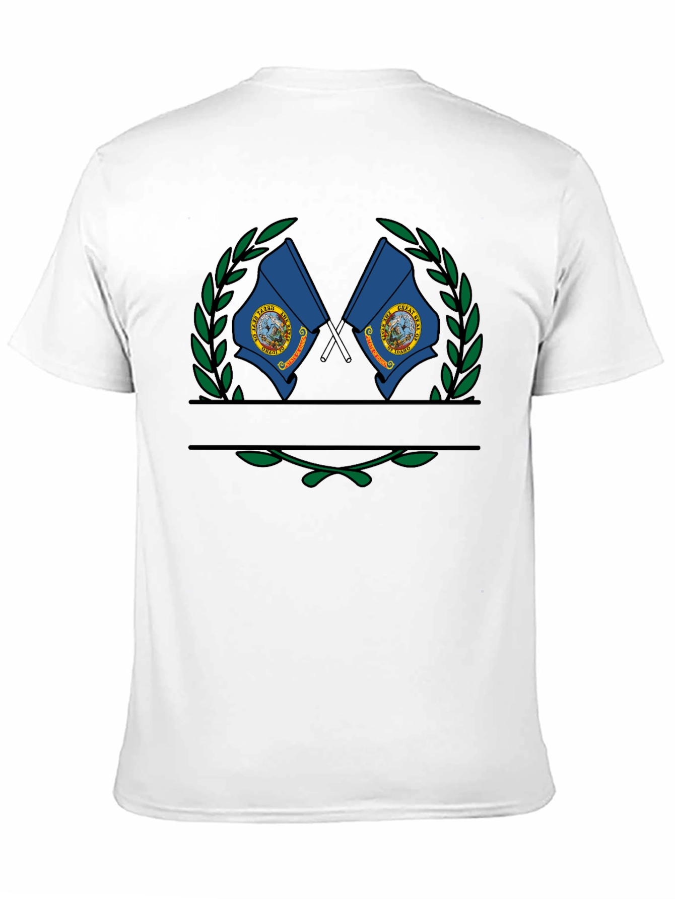 Idaho State Flag Crest Black T-Shirt