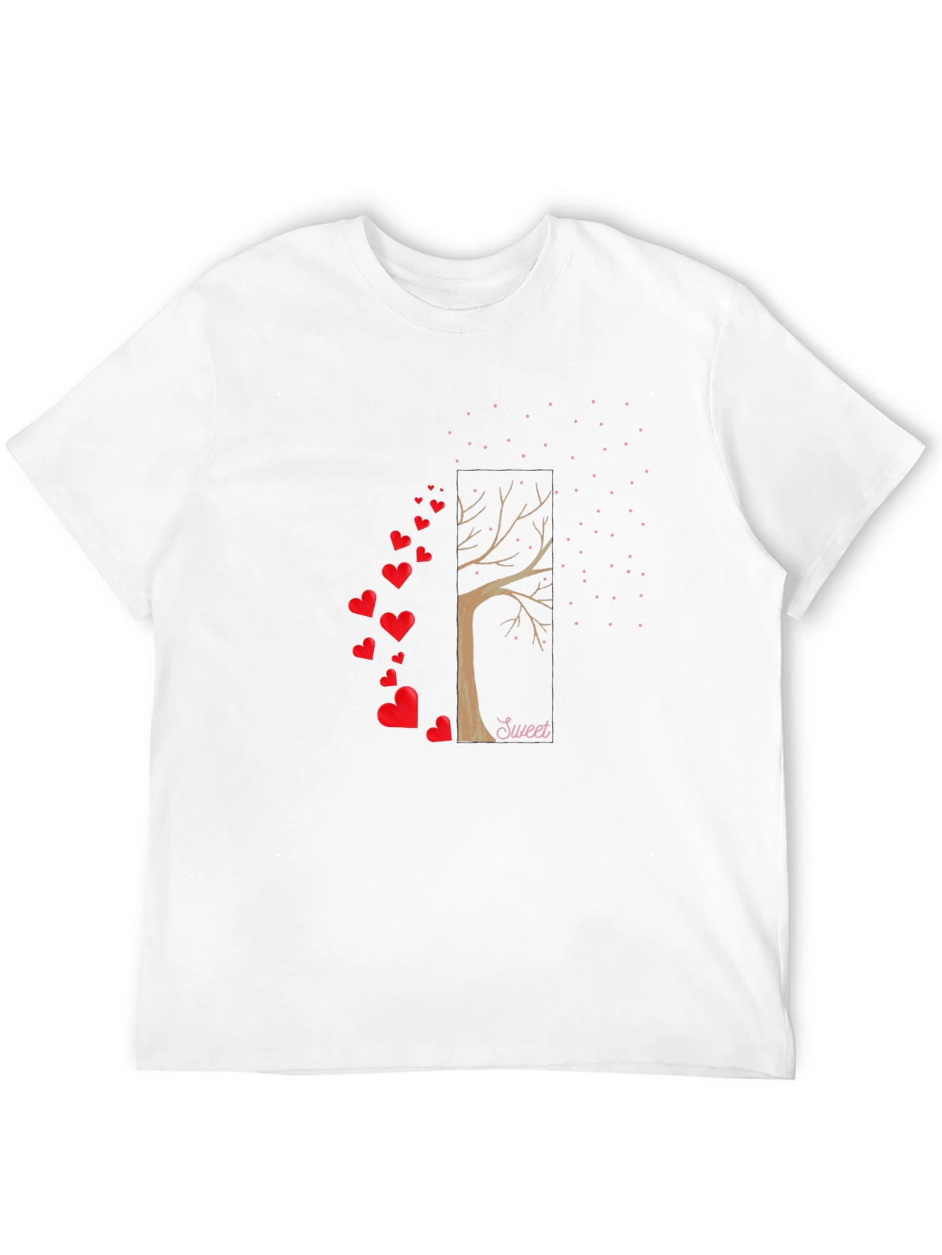 Sweet Tree Heart T-Shirt - Stylish Love Design