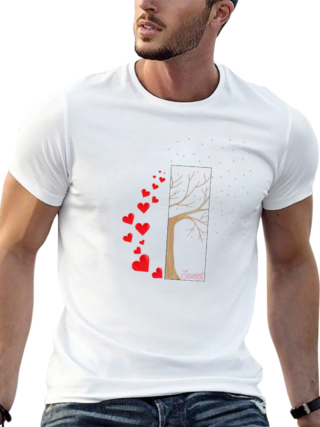 Sweet Tree Heart T-Shirt - Stylish Love Design