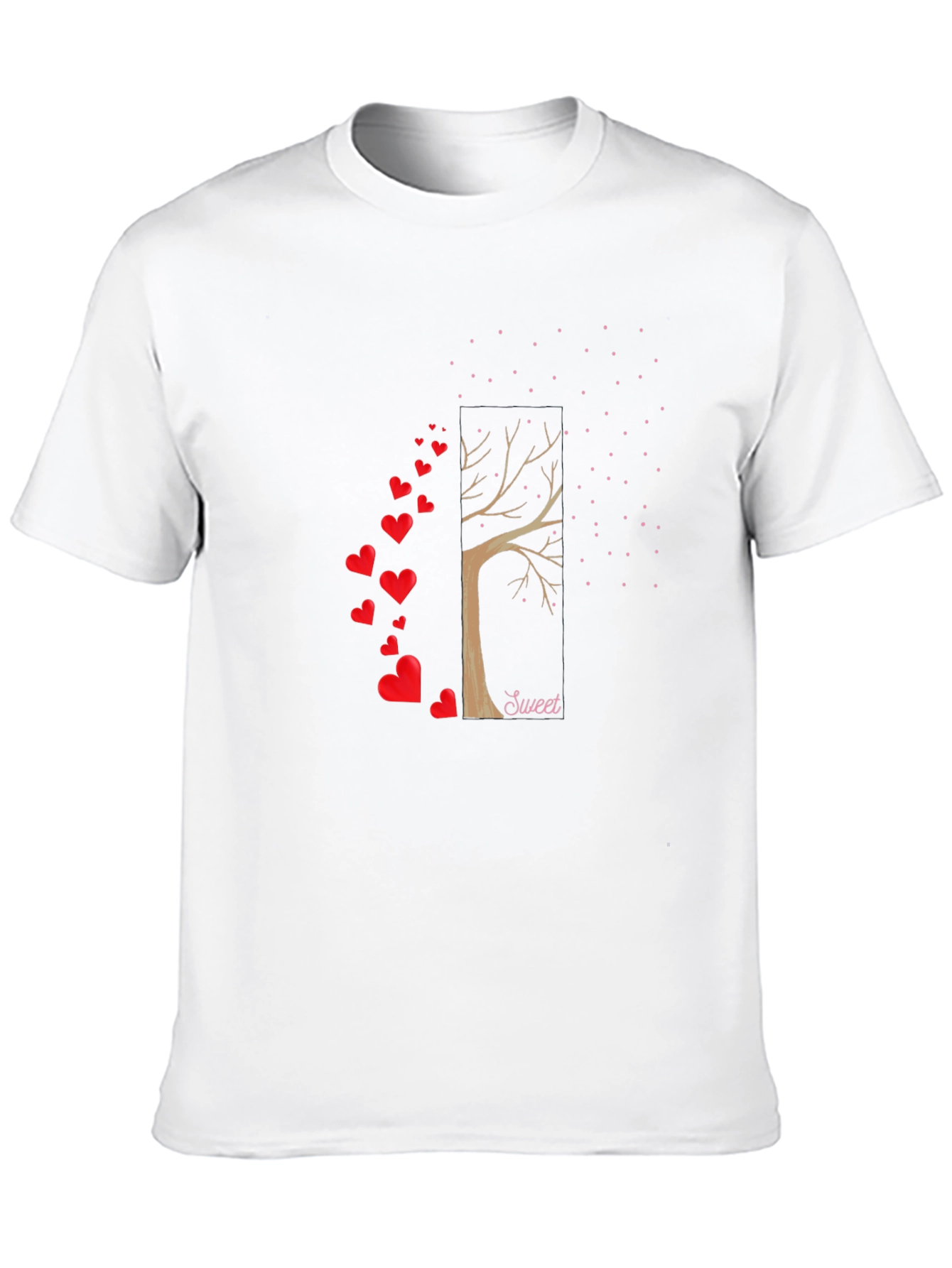 Sweet Tree Heart T-Shirt - Stylish Love Design