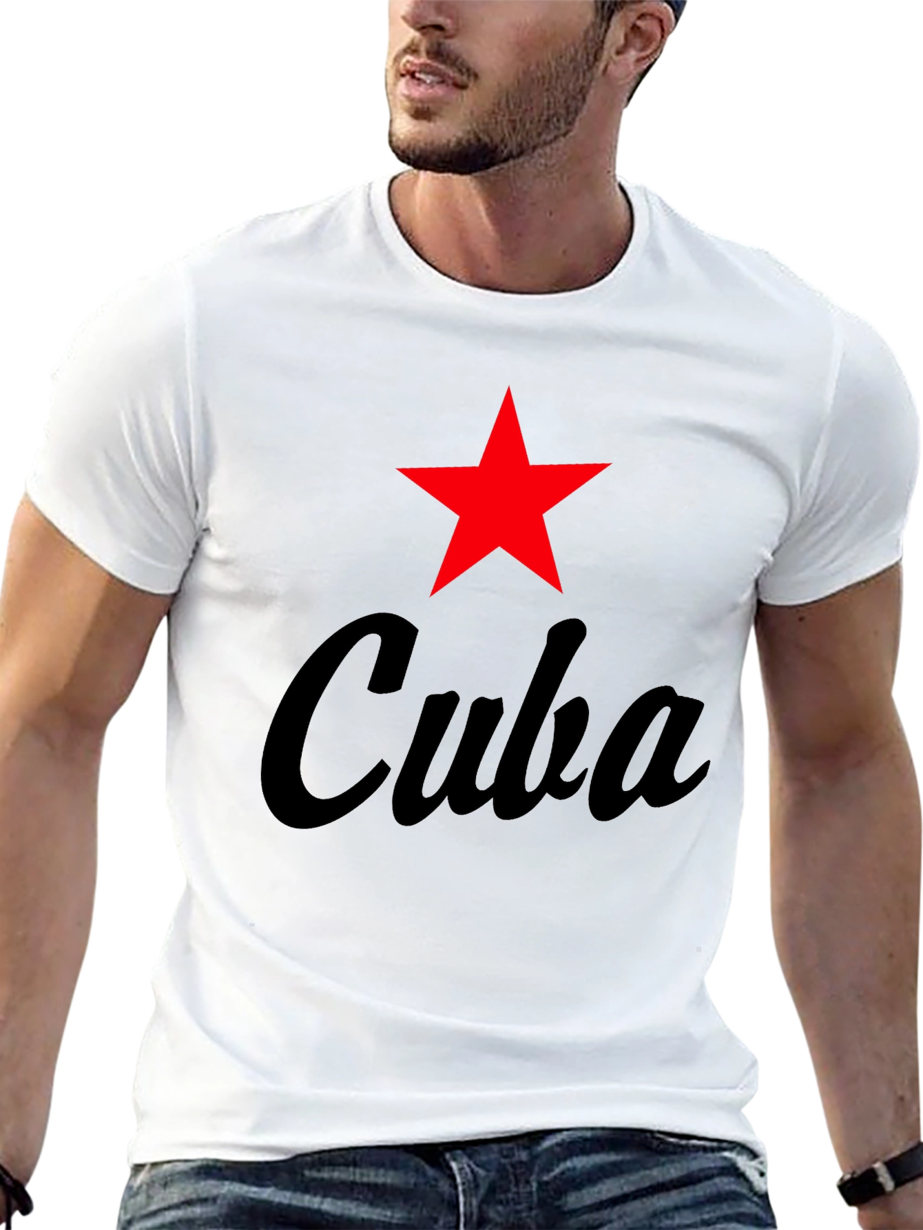 Cuba Star Graphic Tee - Black