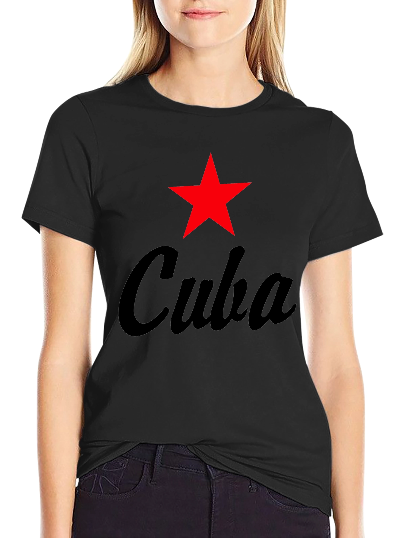 Cuba Star Graphic Tee - Black