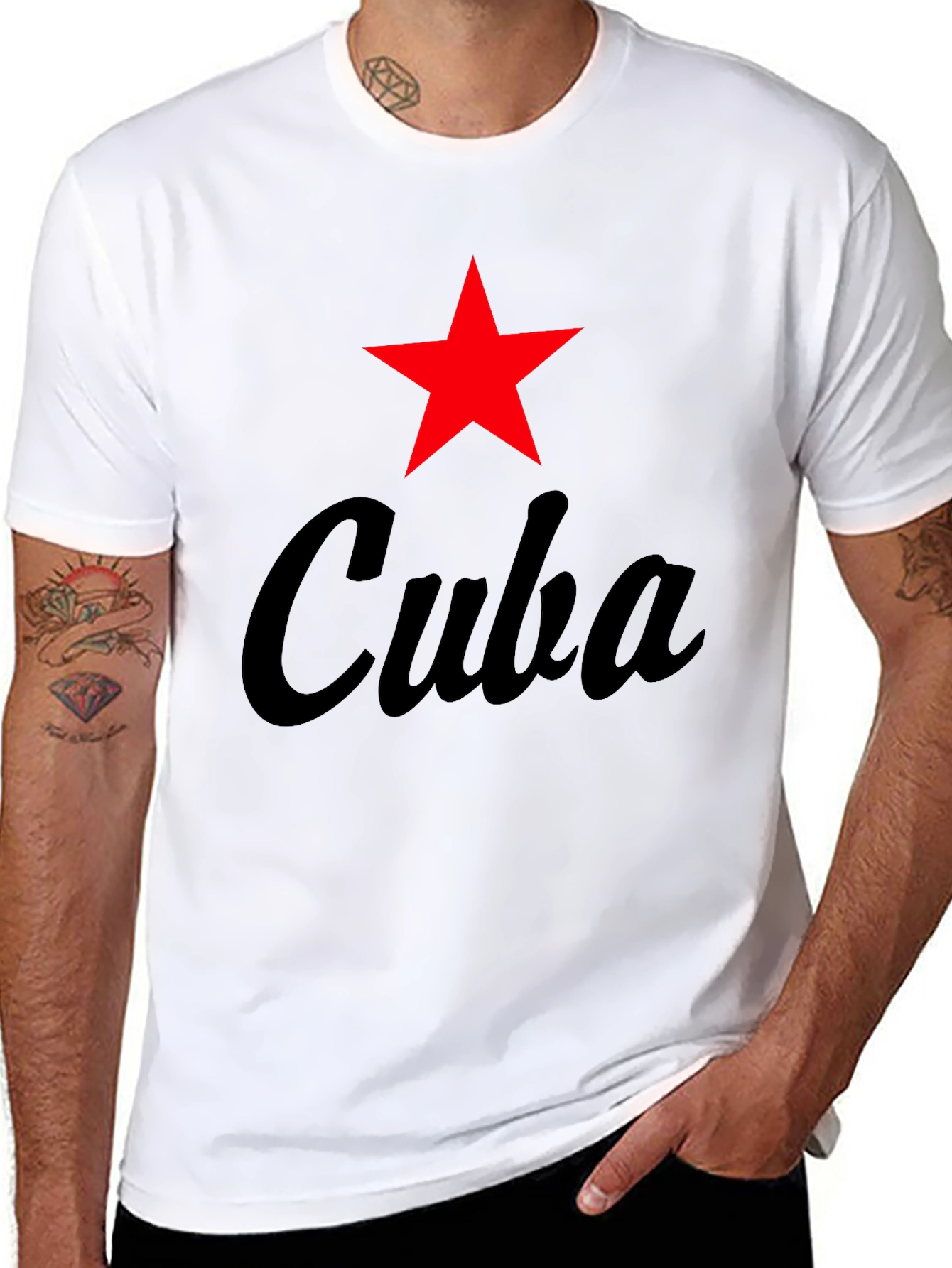 Cuba Star Graphic Tee - Black
