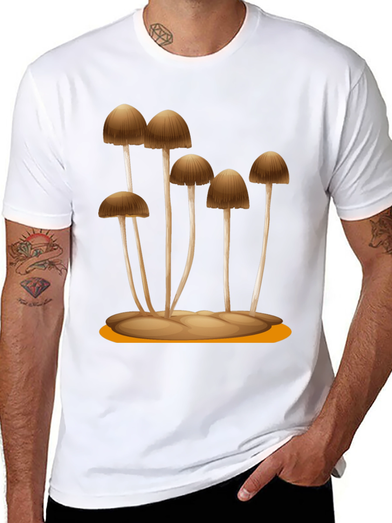 Mushroom Graphic Tee - Unique Nature Design