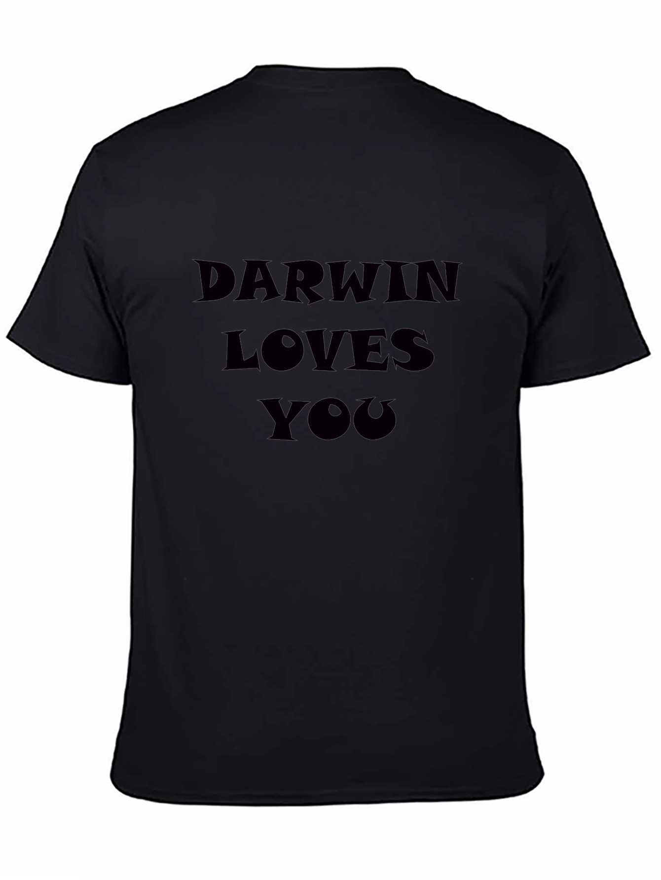 Darwin Loves You Graphic Tee - Black Casual T-Shirt