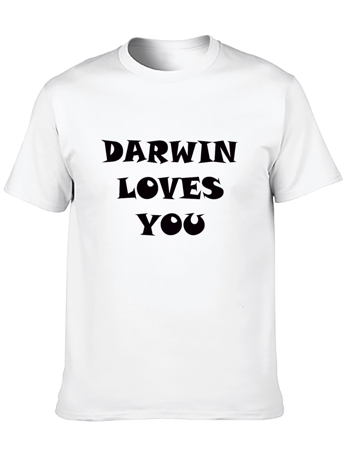 Darwin Loves You Graphic Tee - Black Casual T-Shirt