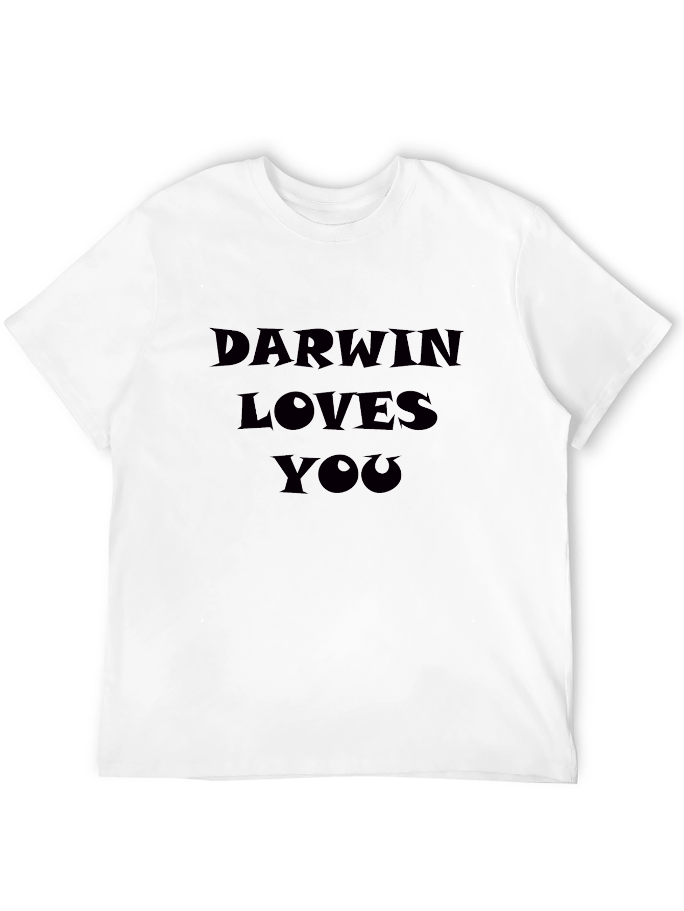 Darwin Loves You Graphic Tee - Black Casual T-Shirt