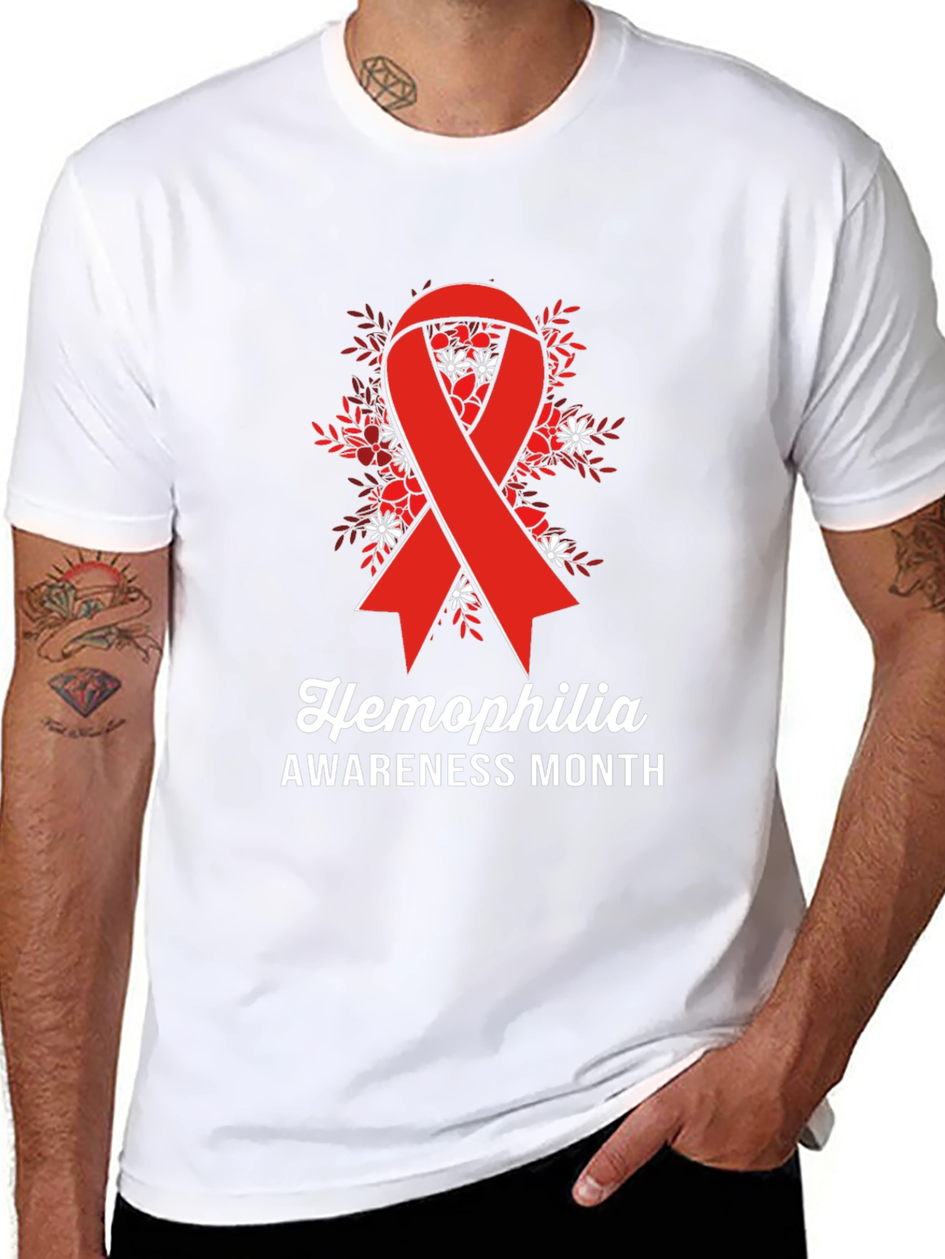 Hemophilia Awareness Month Ribbon Graphic Tee