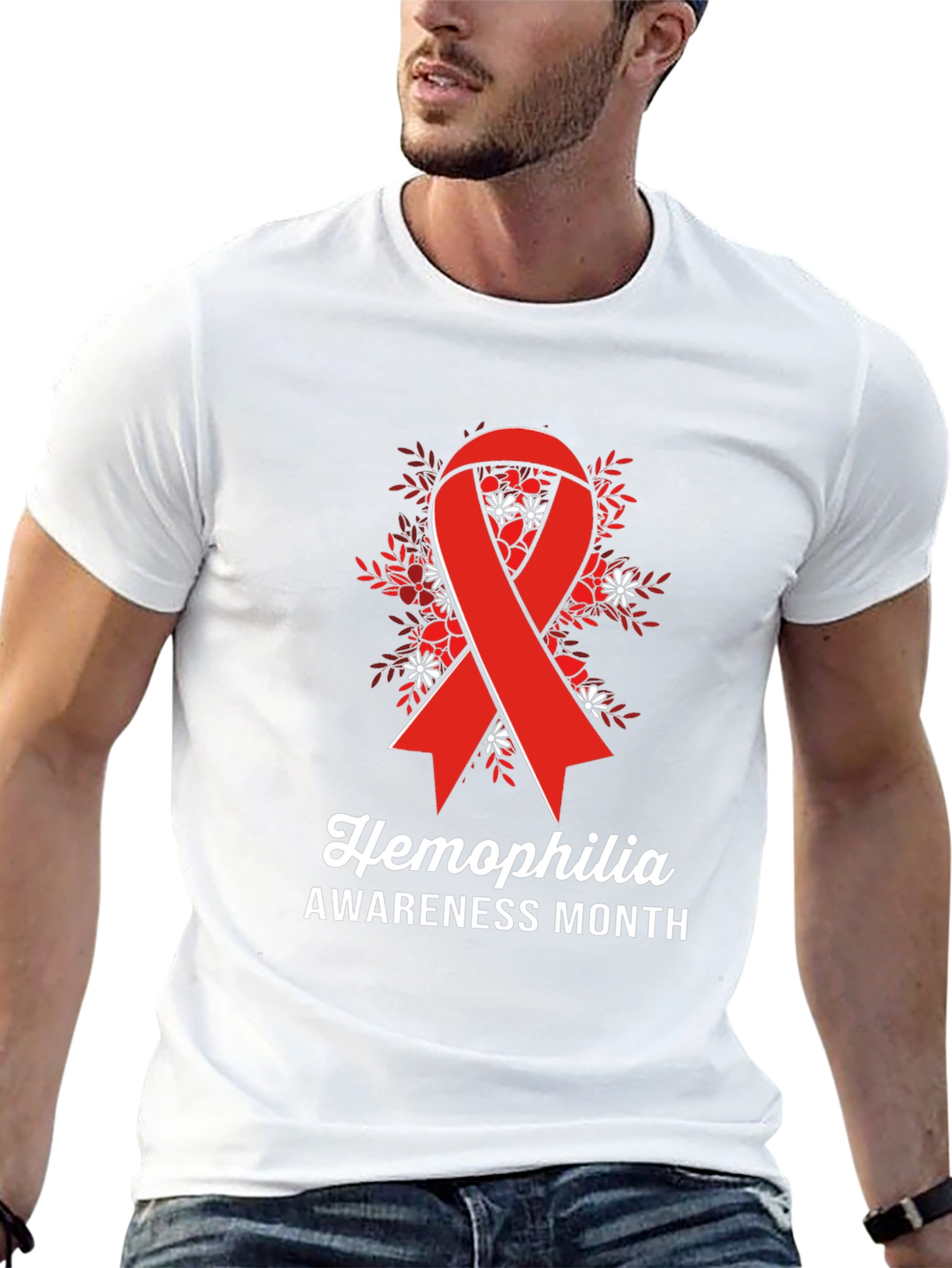 Hemophilia Awareness Month Ribbon Graphic Tee