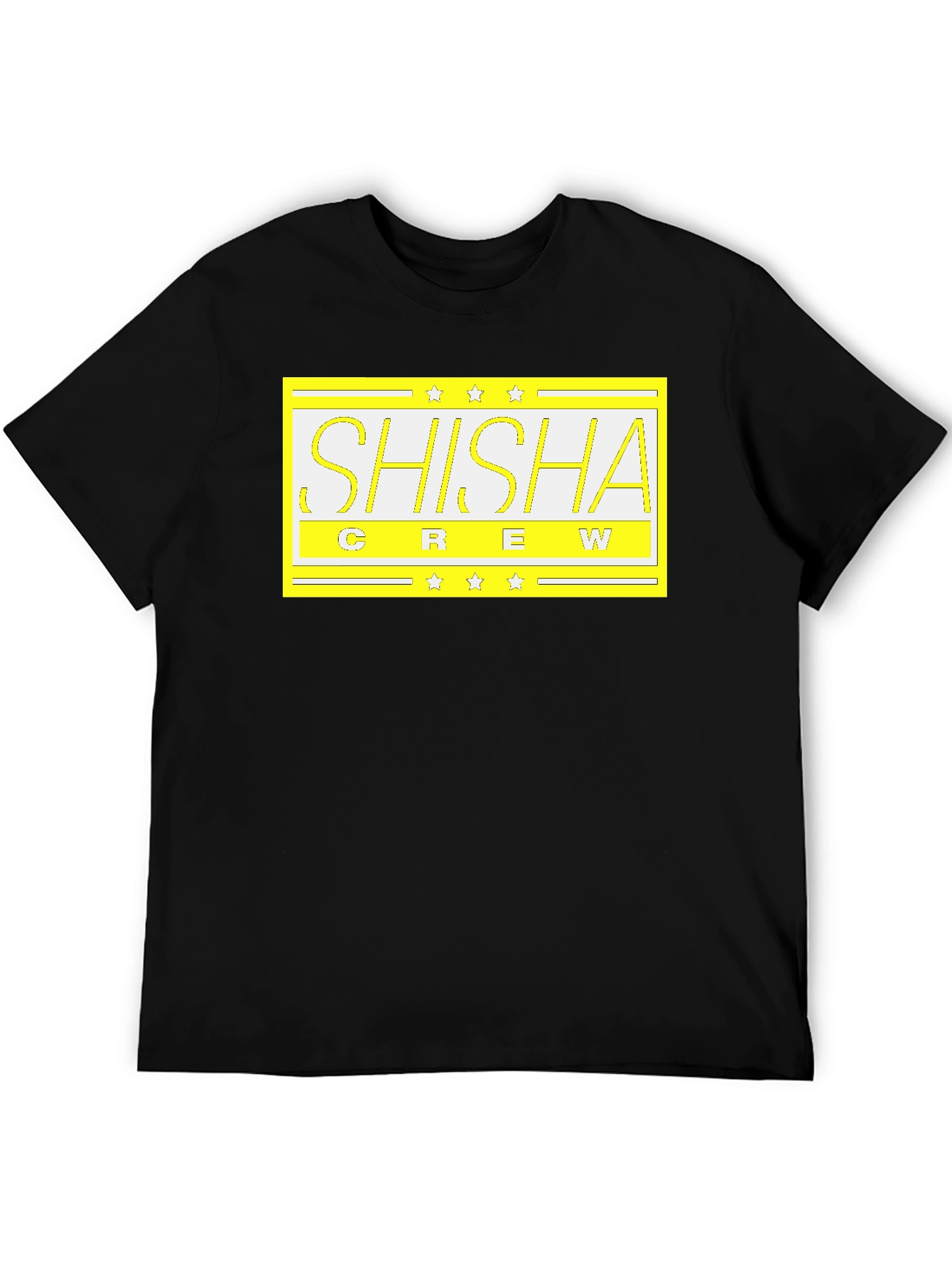 Shisha Crew Graphic Tee - Black Cotton T-Shirt