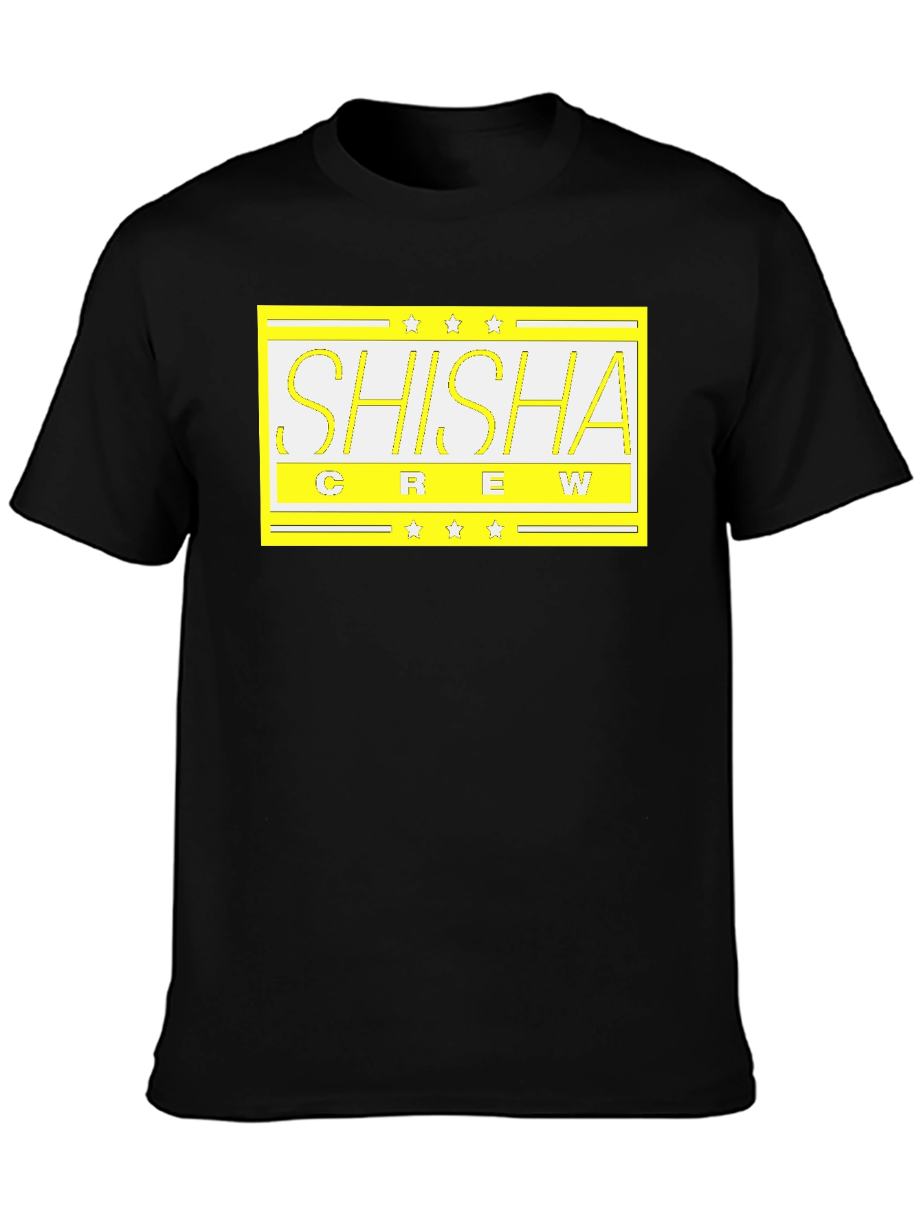 Shisha Crew Graphic Tee - Black Cotton T-Shirt