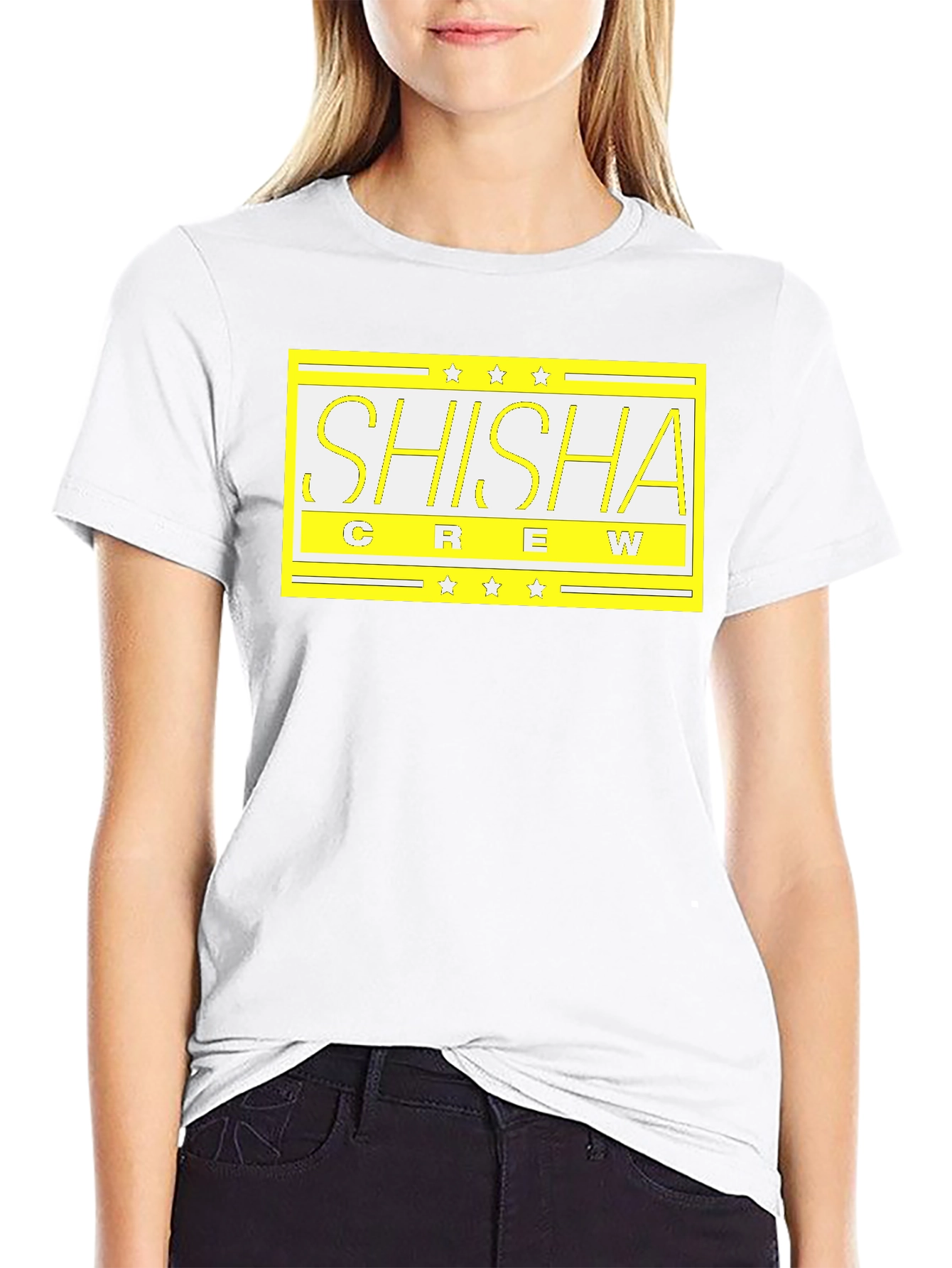 Shisha Crew Graphic Tee - Black Cotton T-Shirt