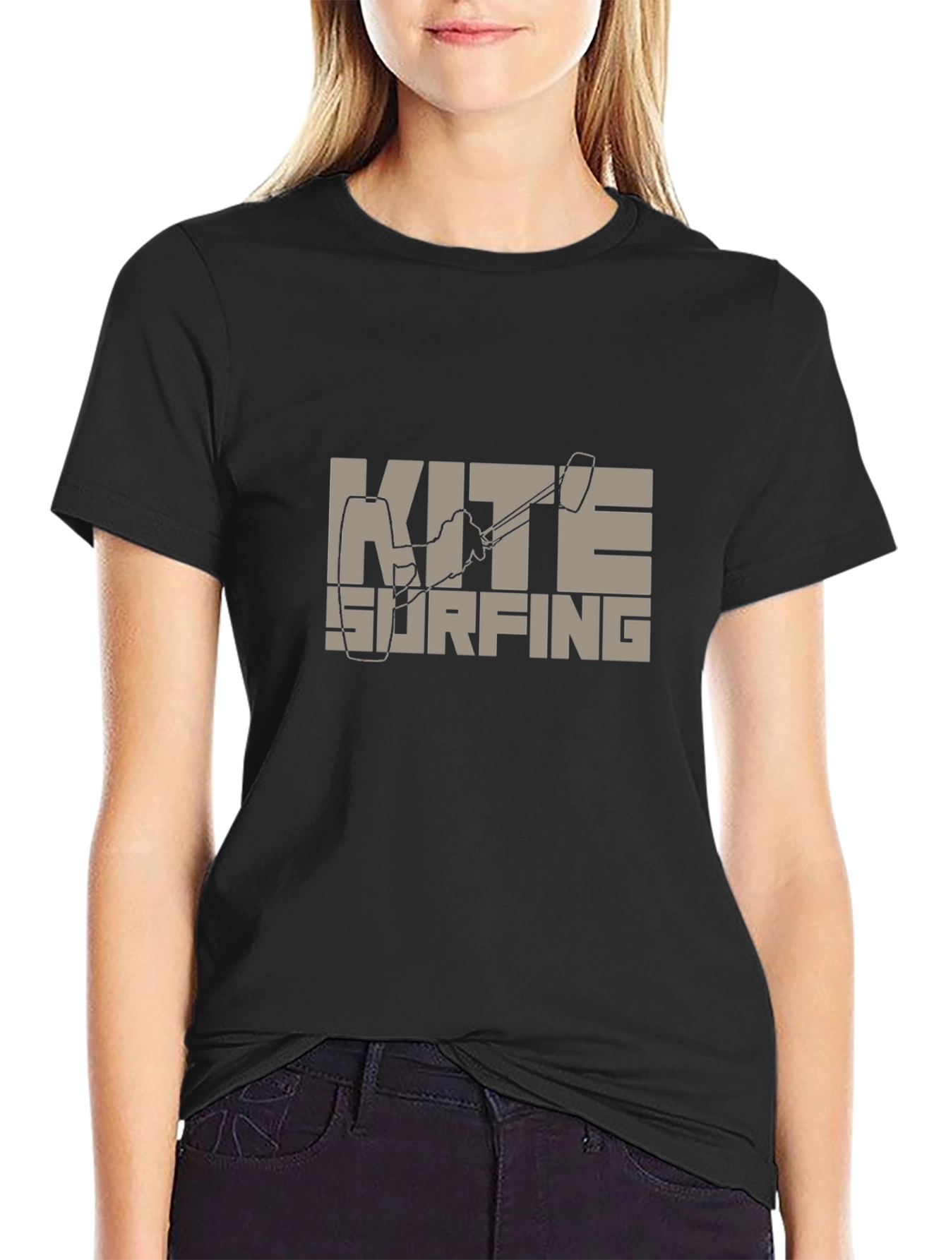 Kitesurfing Graphic Tee - Black