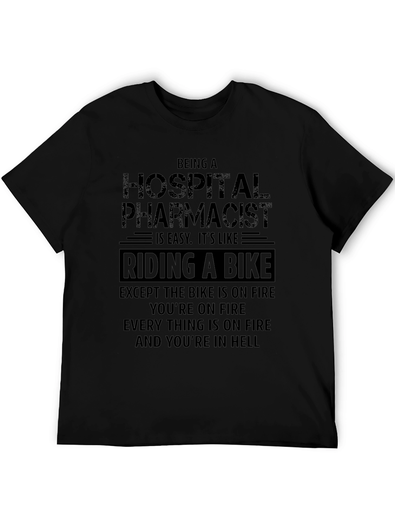 Hospital Pharmacist Riding a Bike T-Shirt Funny Job Gift