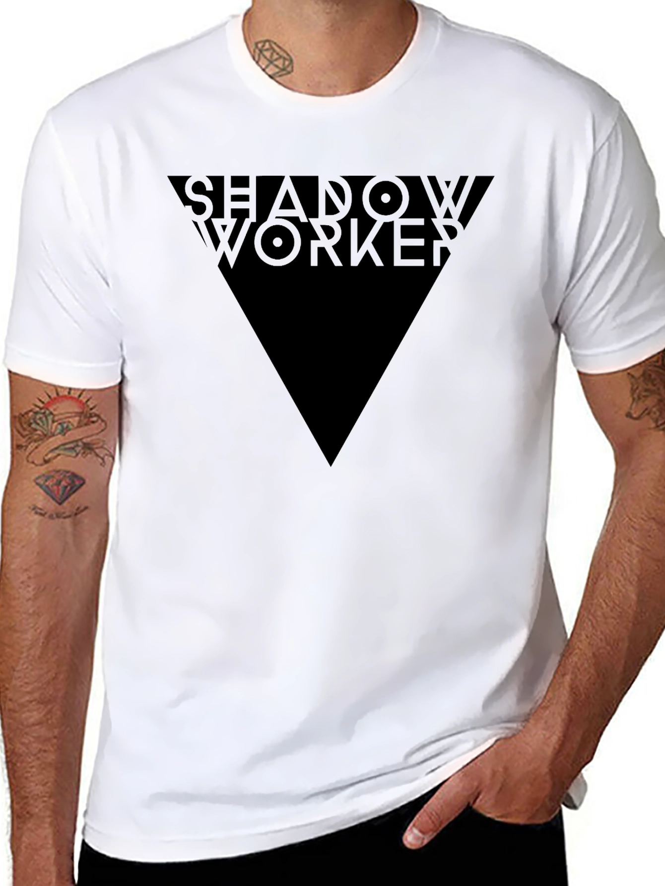 Shadow Worker Mens Black Graphic Tee