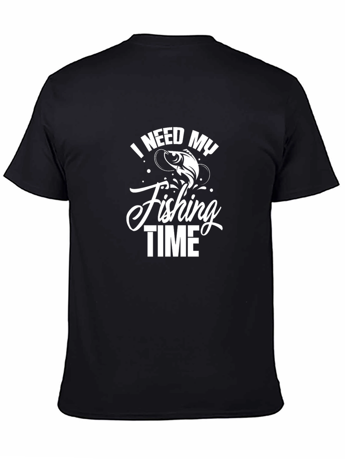 Fishing Time Black Graphic Tee