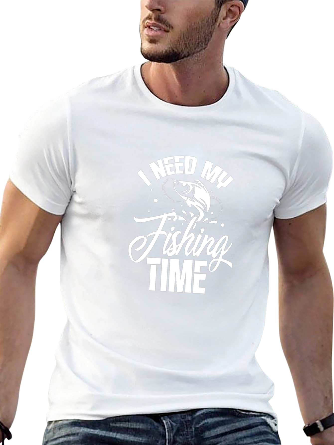 Fishing Time Black Graphic Tee