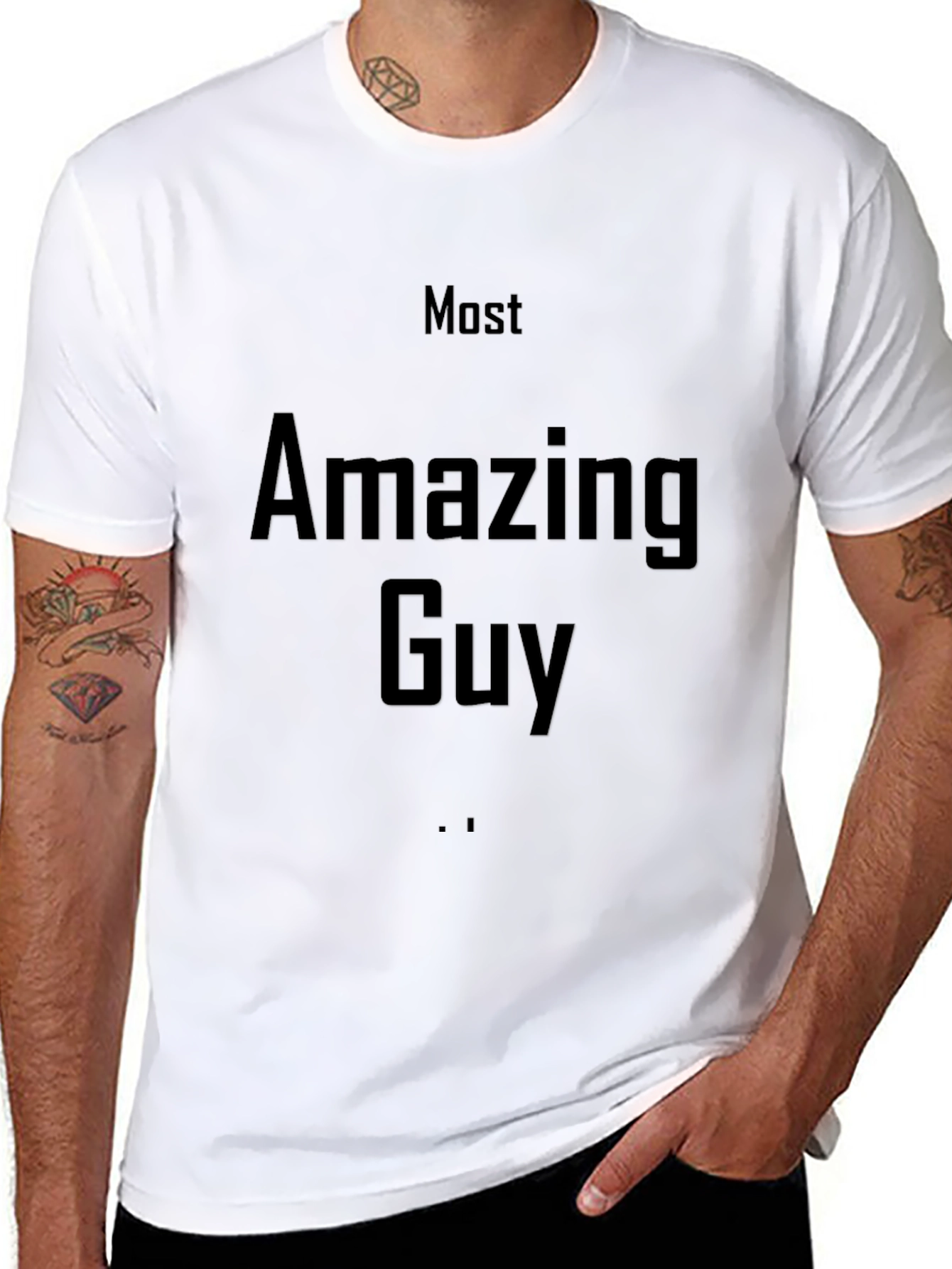 Most Amazing Guy Graphic Tee - Black