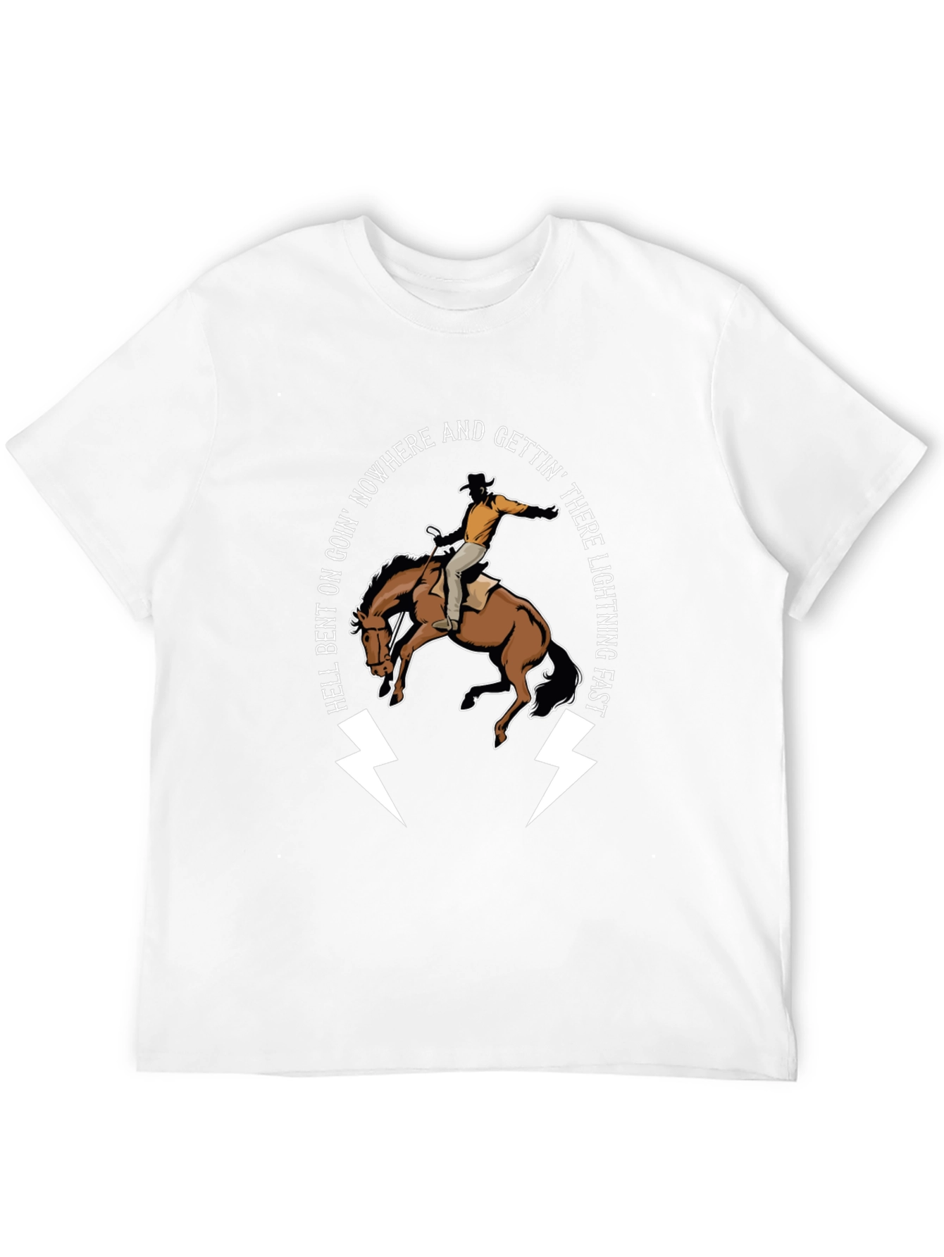 Hell Bent Cowboy T-Shirt: Lightning Fast