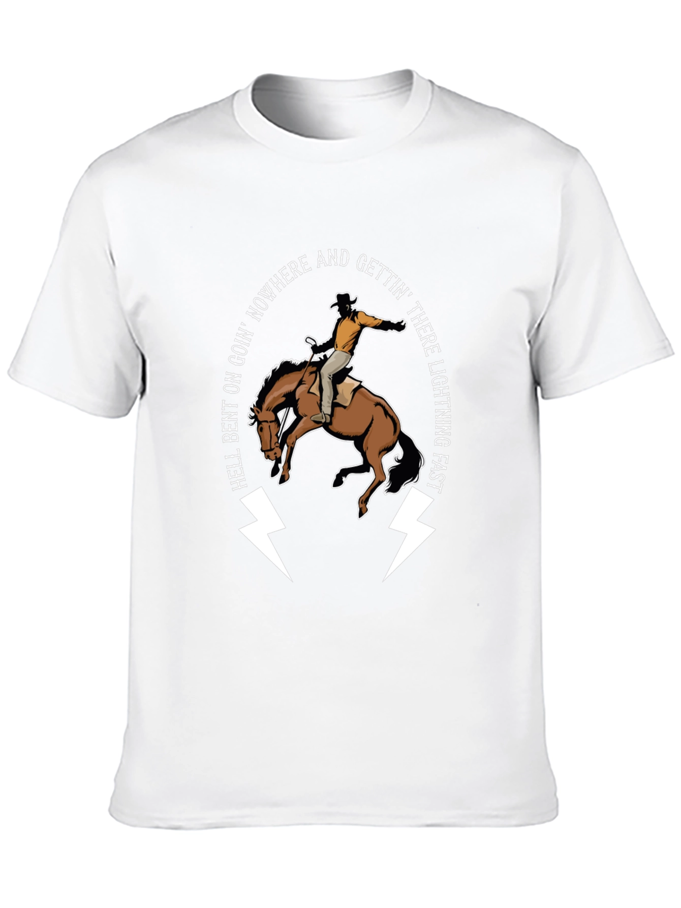 Hell Bent Cowboy T-Shirt: Lightning Fast
