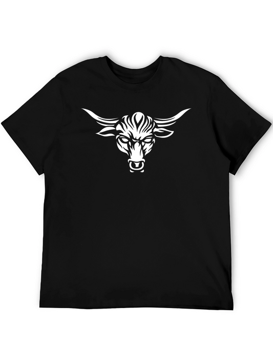 Bull Graphic Black T-Shirt for Men