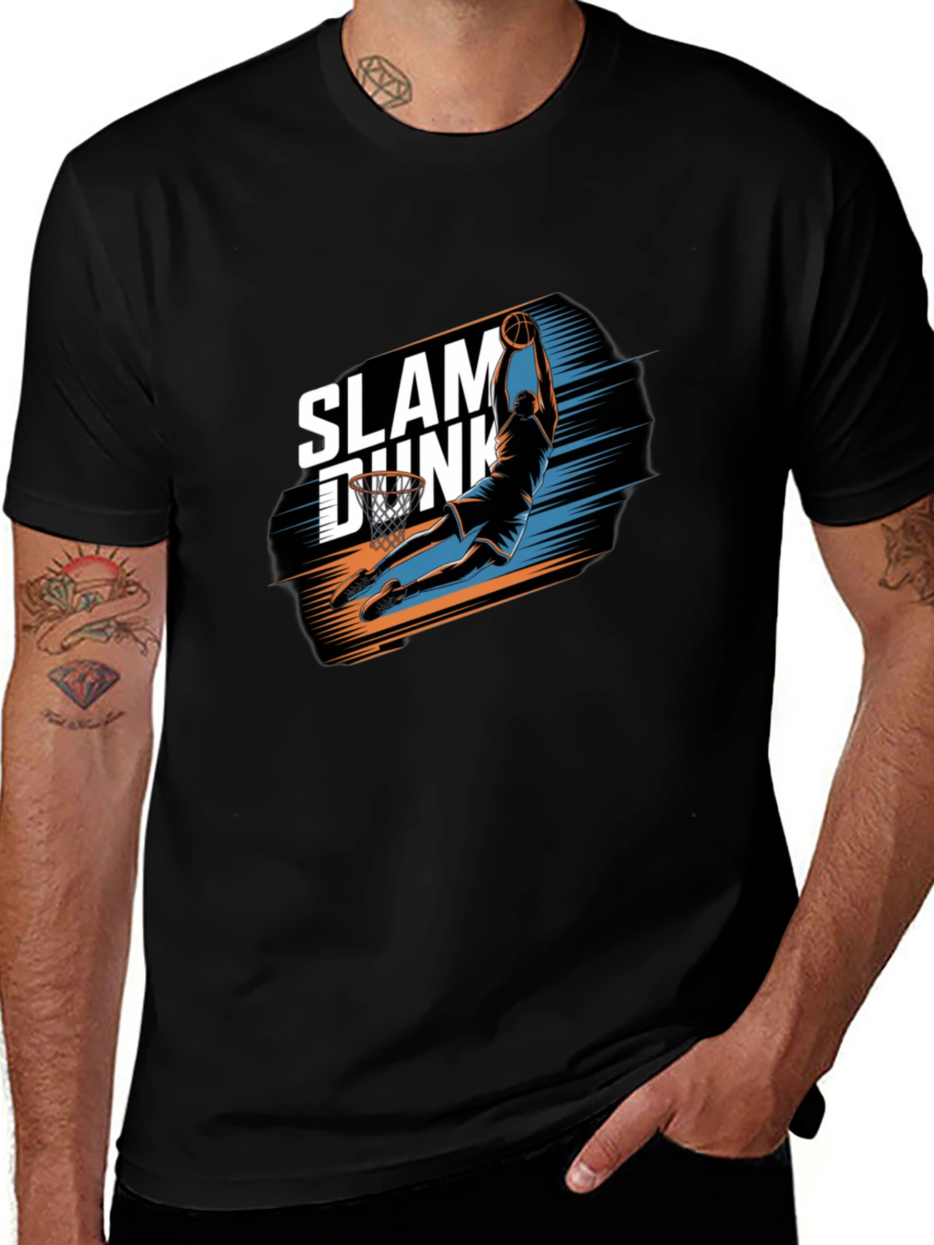 Slam Dunk Graphic Tee - Mens Black T-Shirt