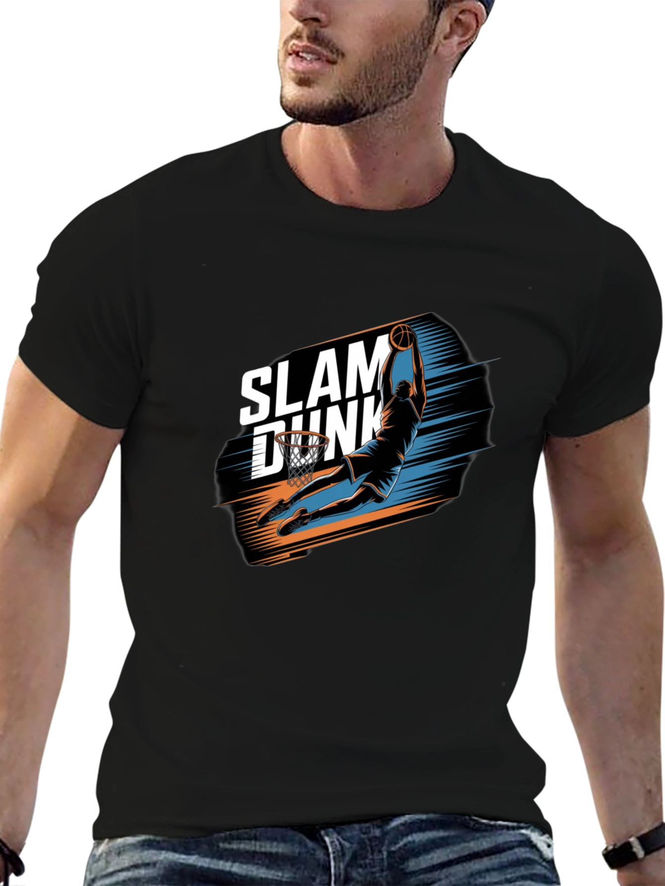 Slam Dunk Graphic Tee - Mens Black T-Shirt