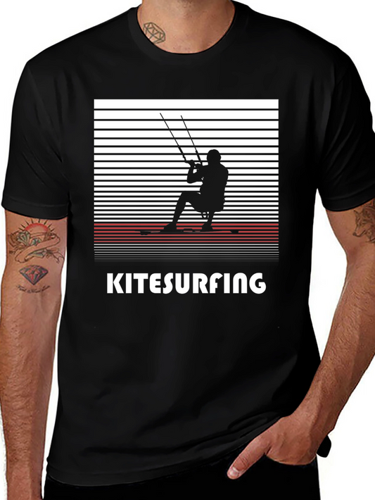 Kitesurfing Graphic Tee | Mens Black T-Shirt