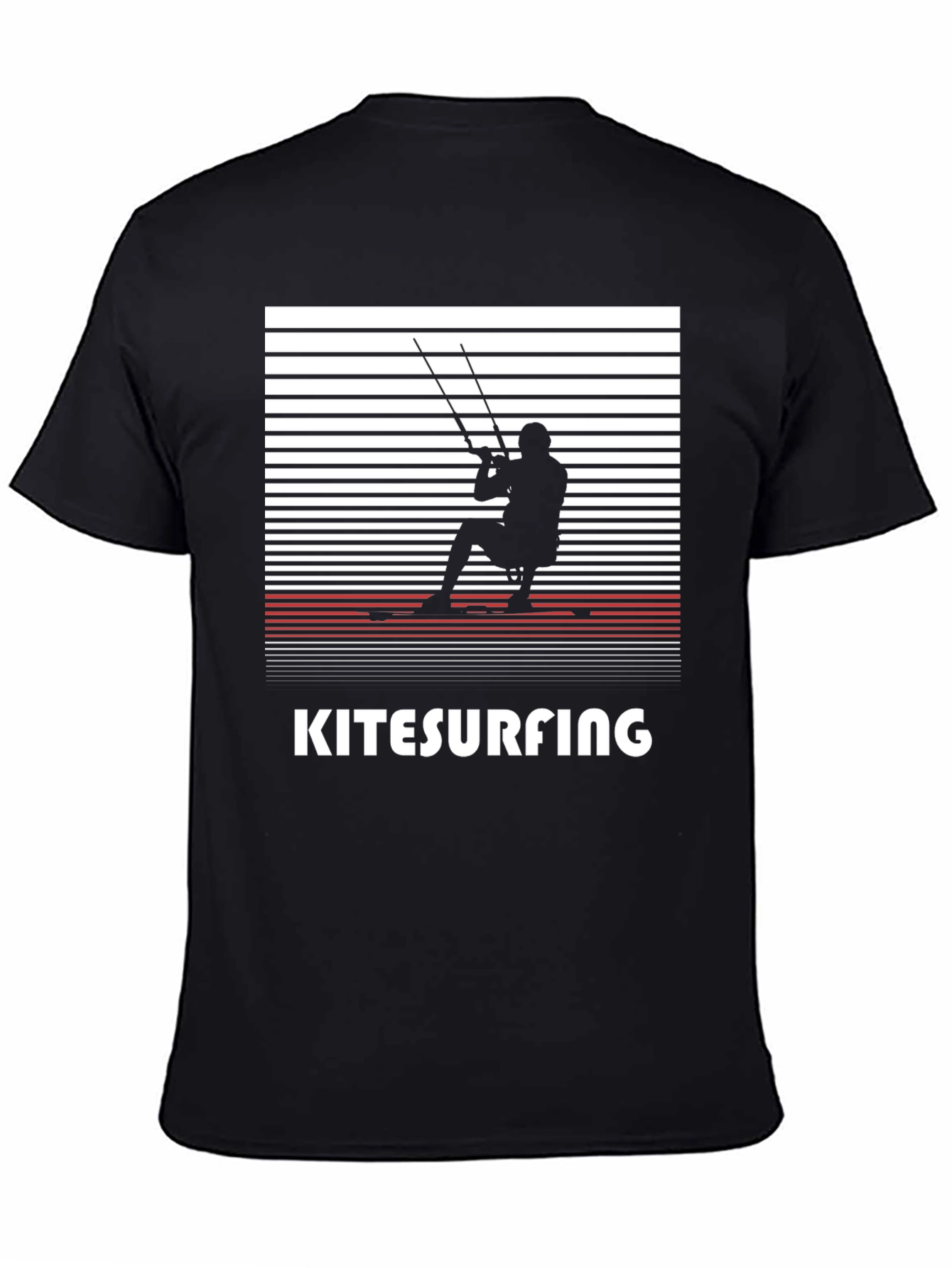 Kitesurfing Graphic Tee | Mens Black T-Shirt