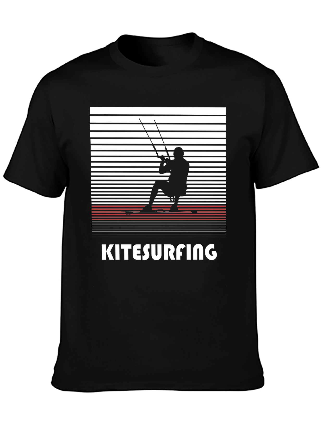 Kitesurfing Graphic Tee | Mens Black T-Shirt