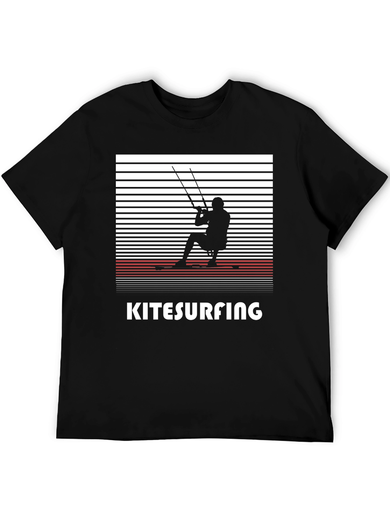 Kitesurfing Graphic Tee | Mens Black T-Shirt