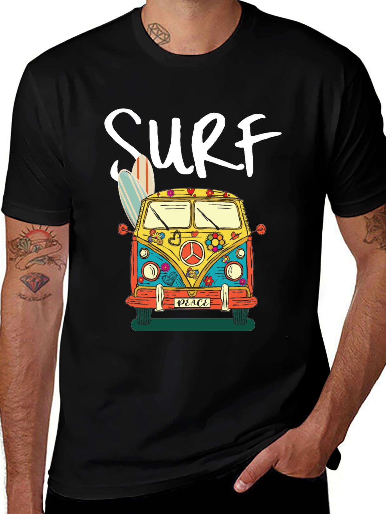 Surf Bus Graphic Tee - Retro Style