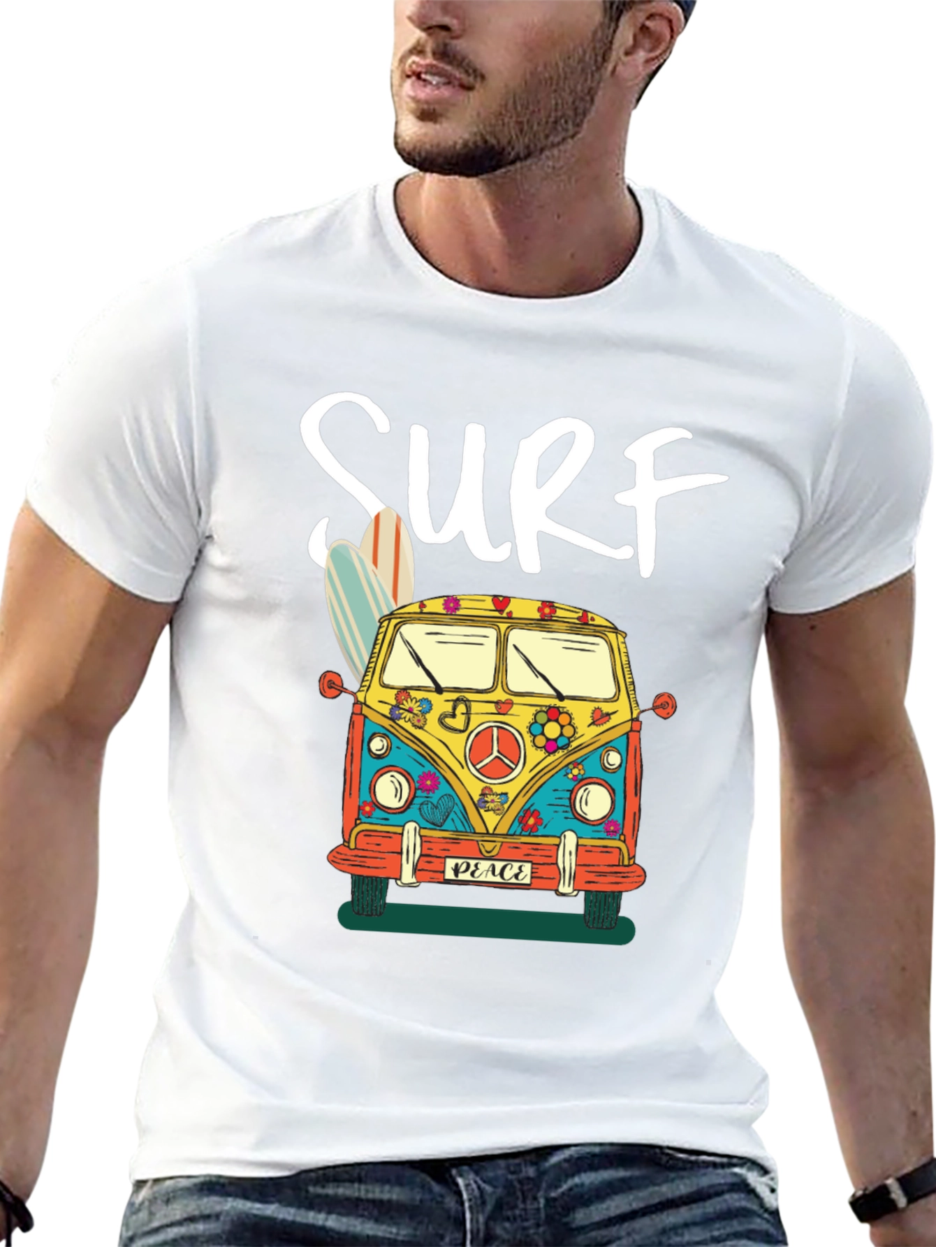 Surf Bus Graphic Tee - Retro Style