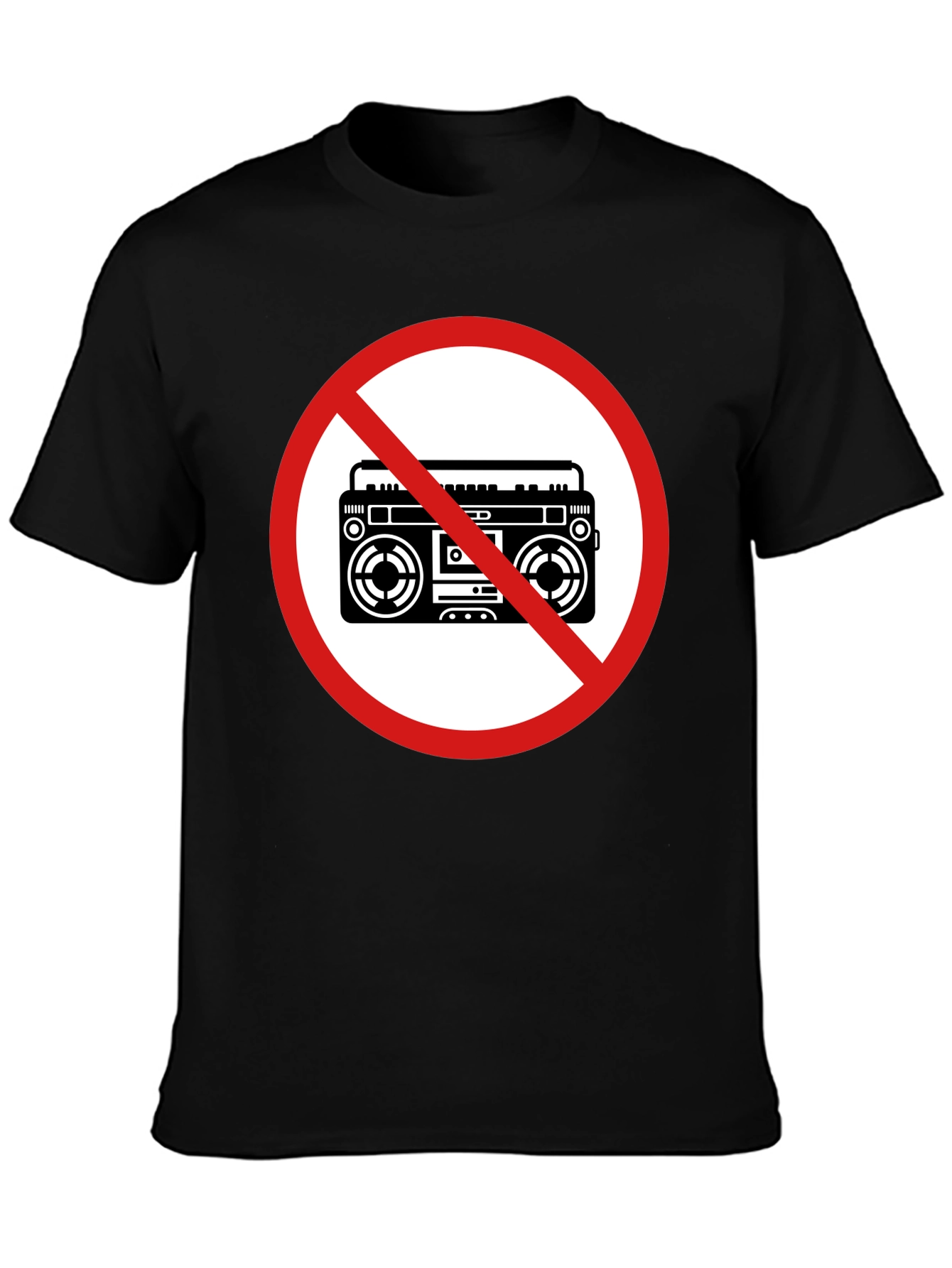No Boombox Black T-Shirt